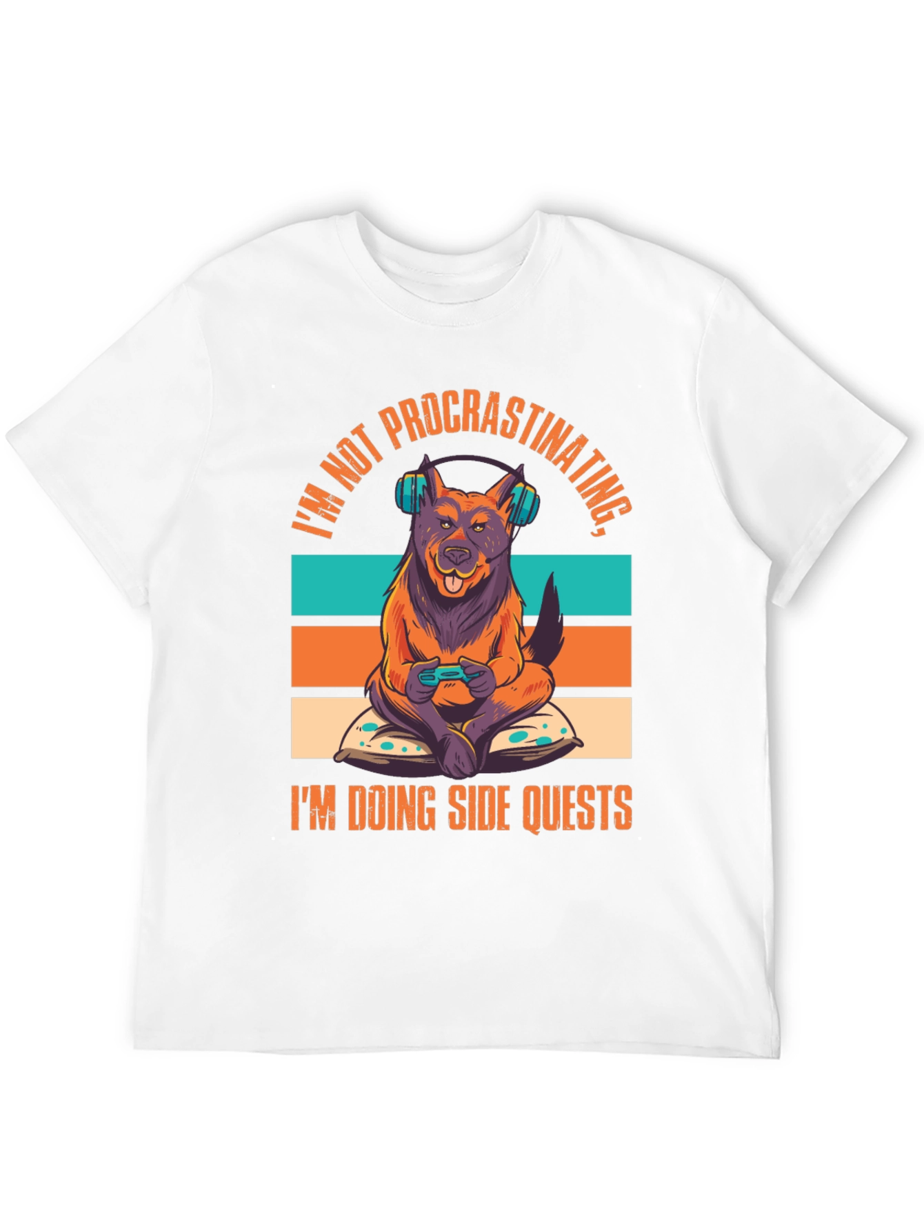 Black Dog Gamer T-Shirt - Not Procrastinating, Side Quests view 12