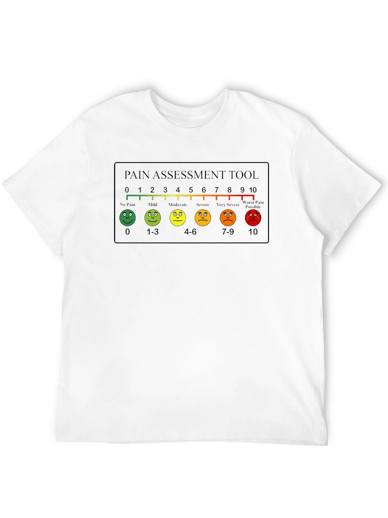 Black Pain Assessment Tool T-Shirt - Black view 12