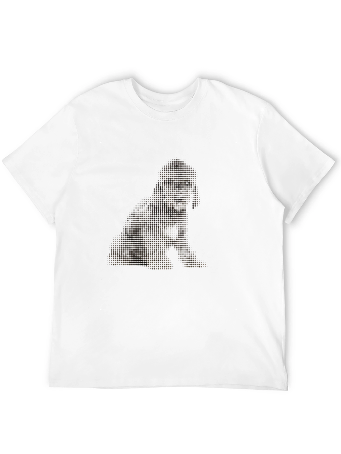 Black Dog Pixel Art Black T-Shirt view 12
