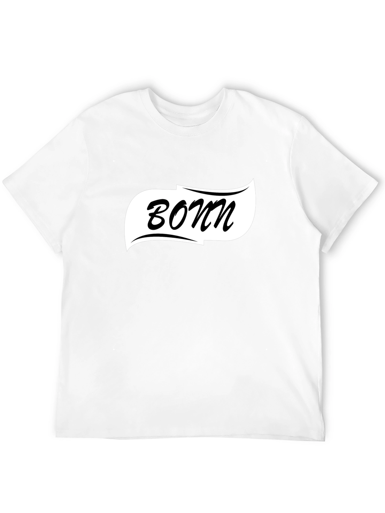 Black Bonn Graphic Tee - Classic Black Cotton T-Shirt view 12