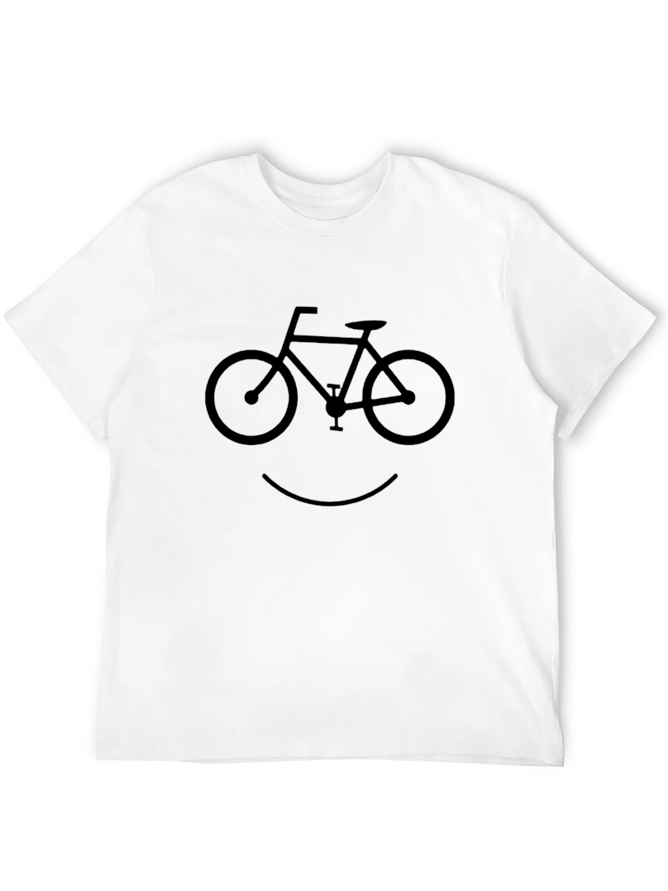 Black Bike Smile Graphic Tee - Cyclist Humor view 12