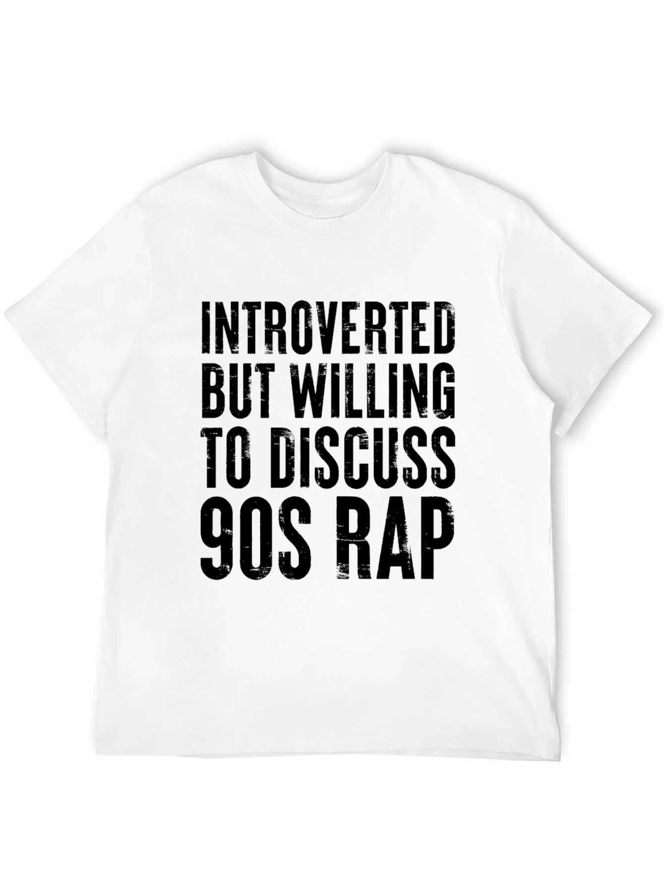 Black Introverted 90s Rap T-Shirt view 12
