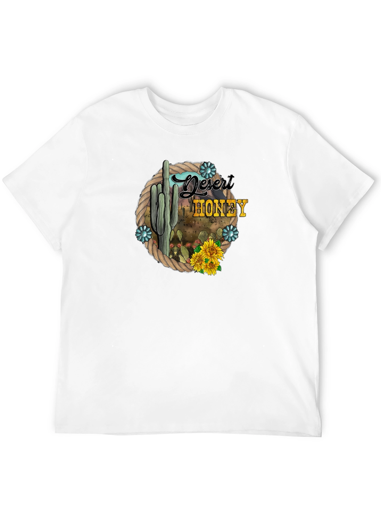 Black Desert Honey Cactus Graphic T-Shirt view 12