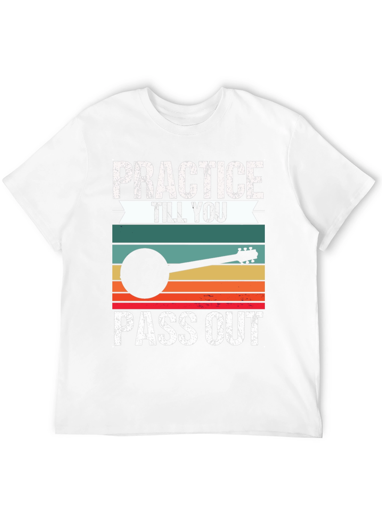 Black Practice Till You Pass Out Banjo T-Shirt view 12