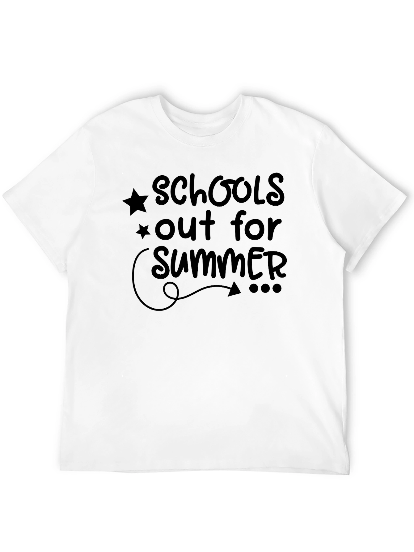 Black Schools Out for Summer Graphic T-Shirt view 12