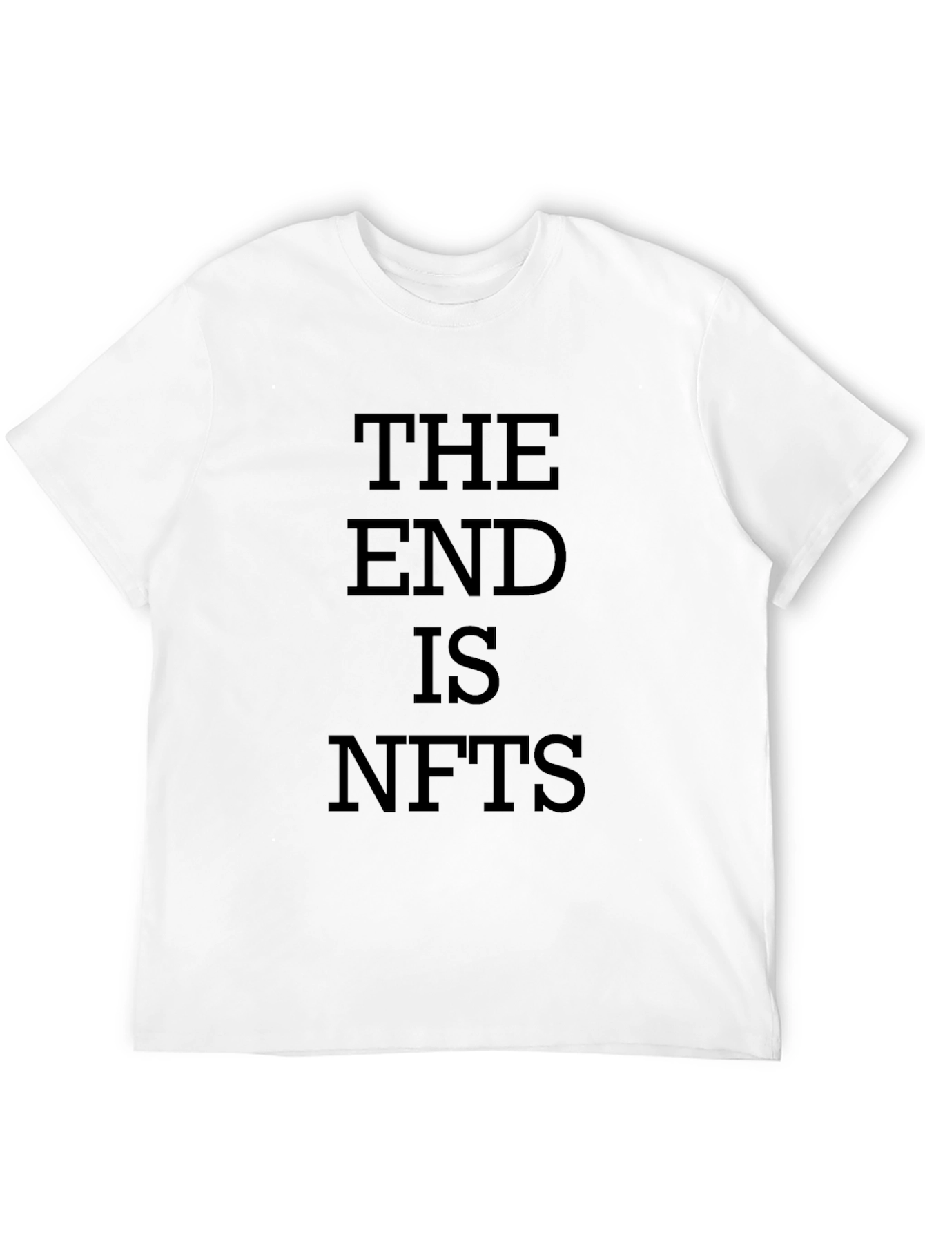 Black The End is NFTs Graphic Tee - Dark Humor T-Shirt view 12
