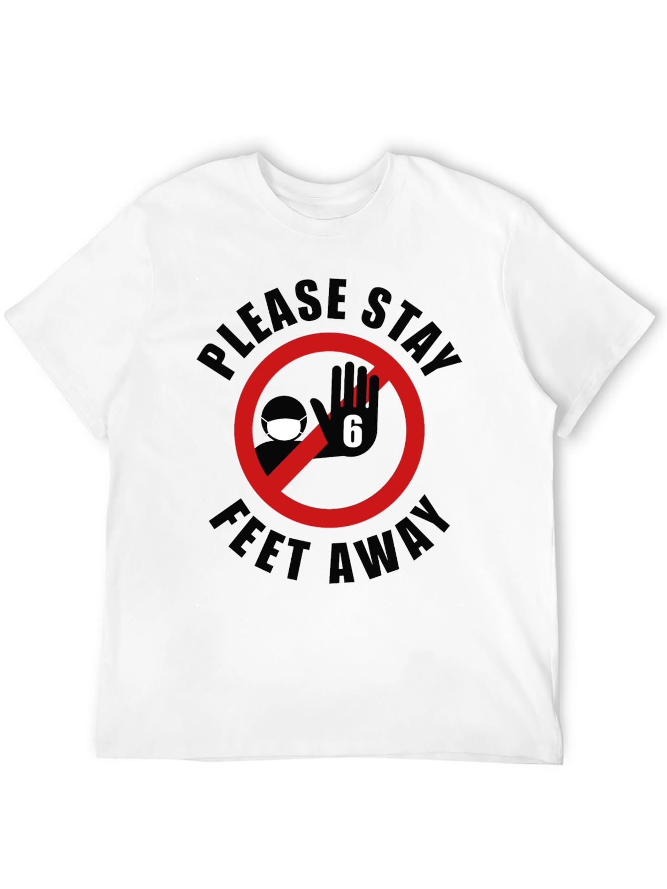 Black Stay Away T-Shirt - Social Distancing Tee view 12