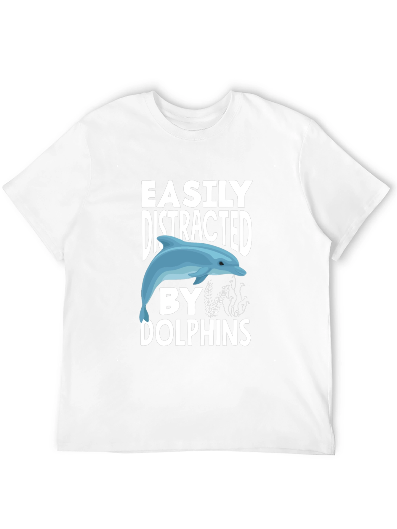 Black Easily Distracted by Dolphins Graphic Tee view 12