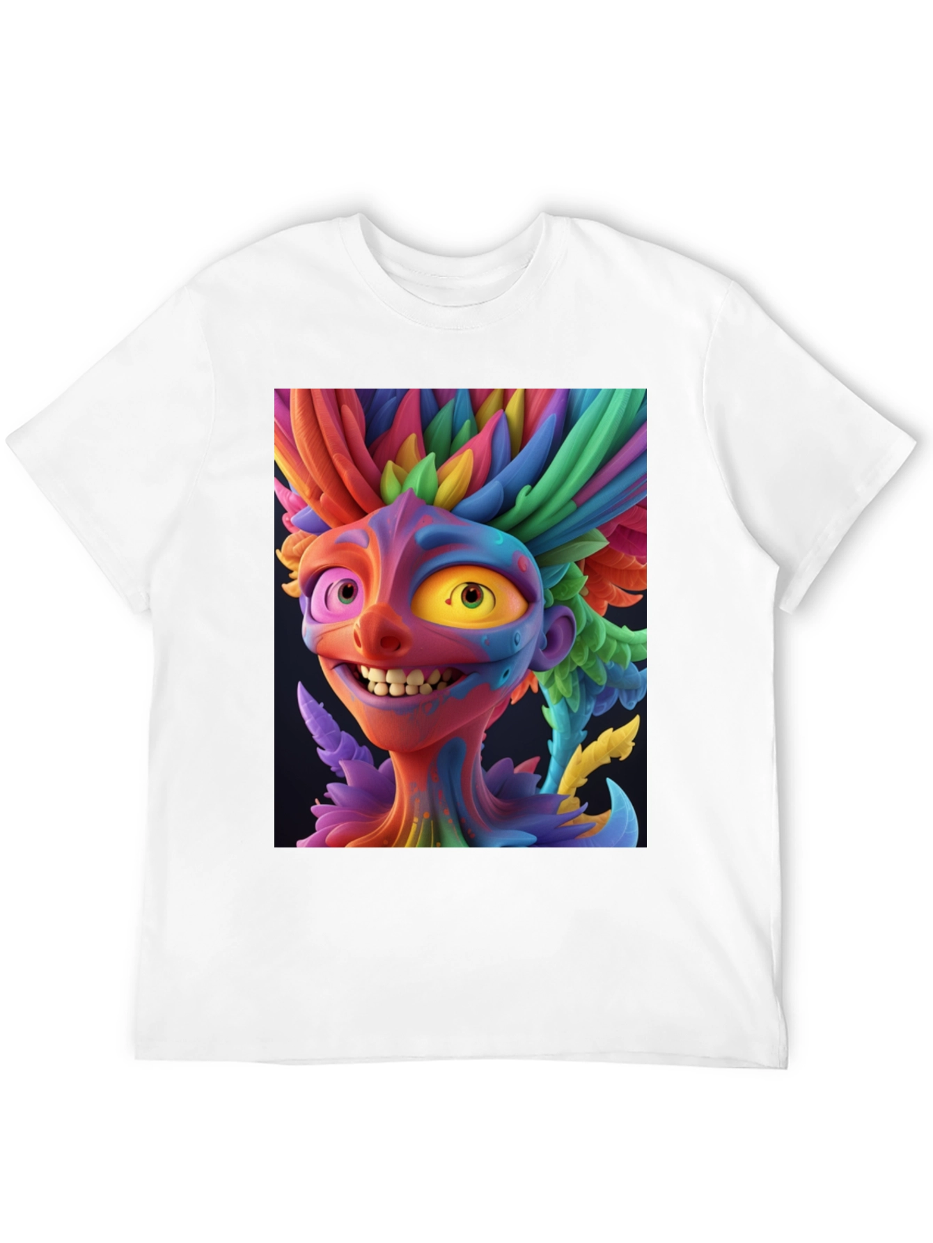 Black Colorful Character Graphic Tee - Bold Style view 12