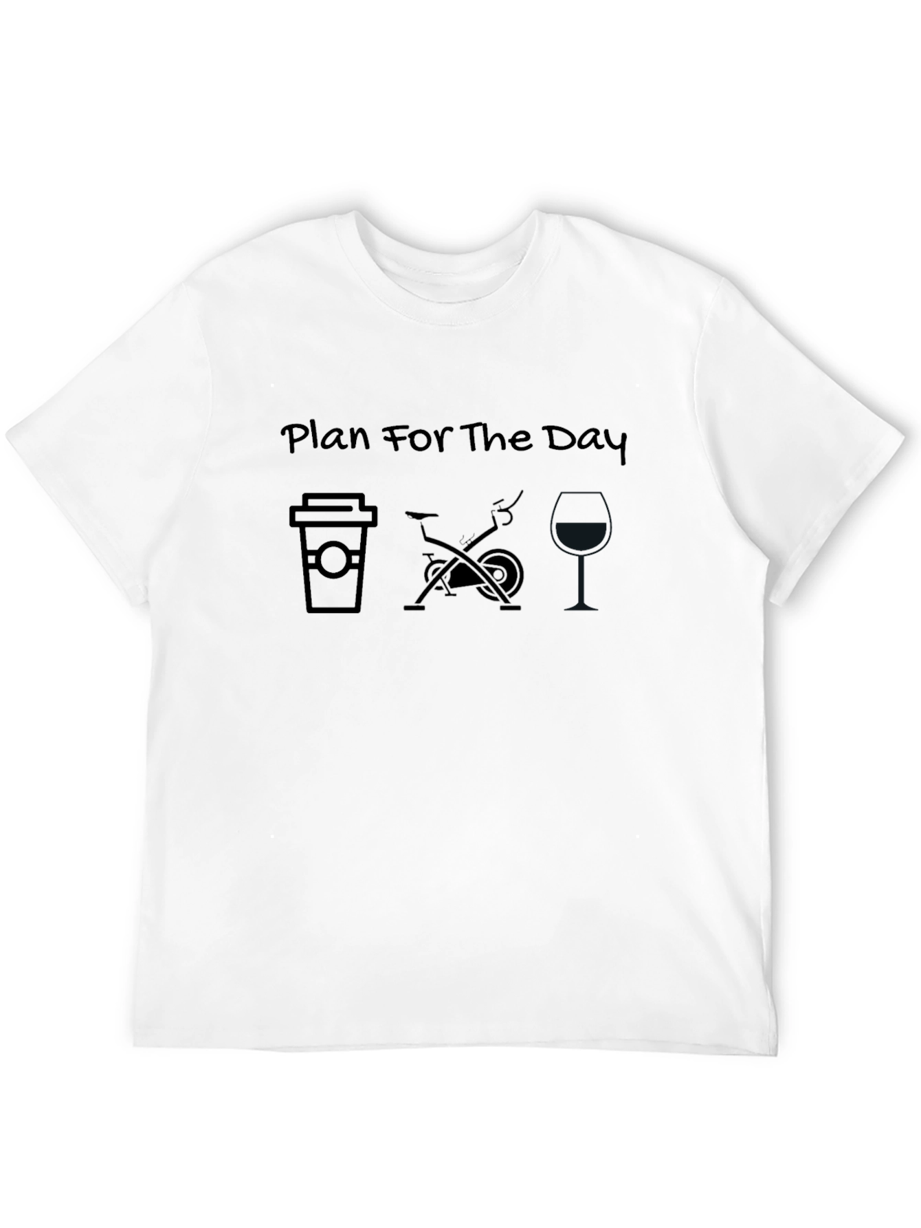 Black Plan For The Day Coffee Spin Wine T-Shirt view 12