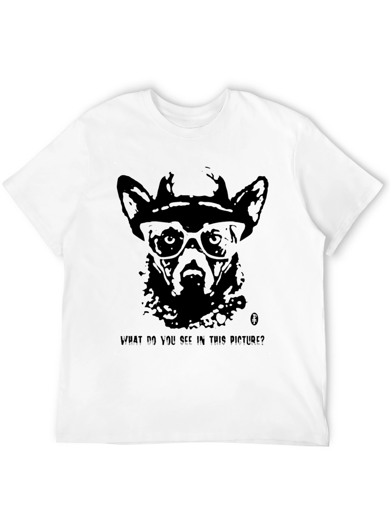 Black Dog with Glasses Graphic T-Shirt view 12