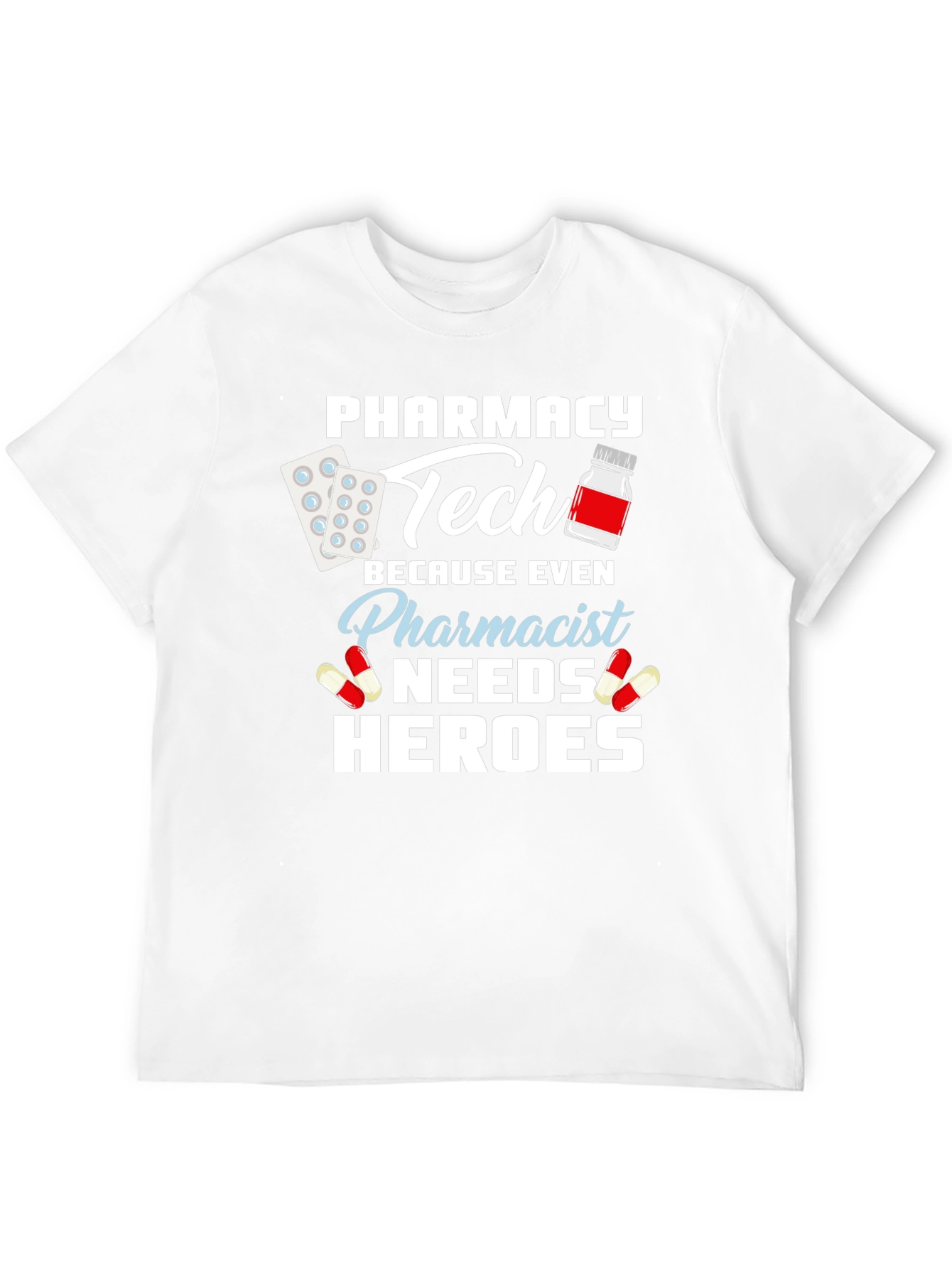 Black Pharmacy Tech Hero T-Shirt - Pharmacist Appreciation Gift view 12