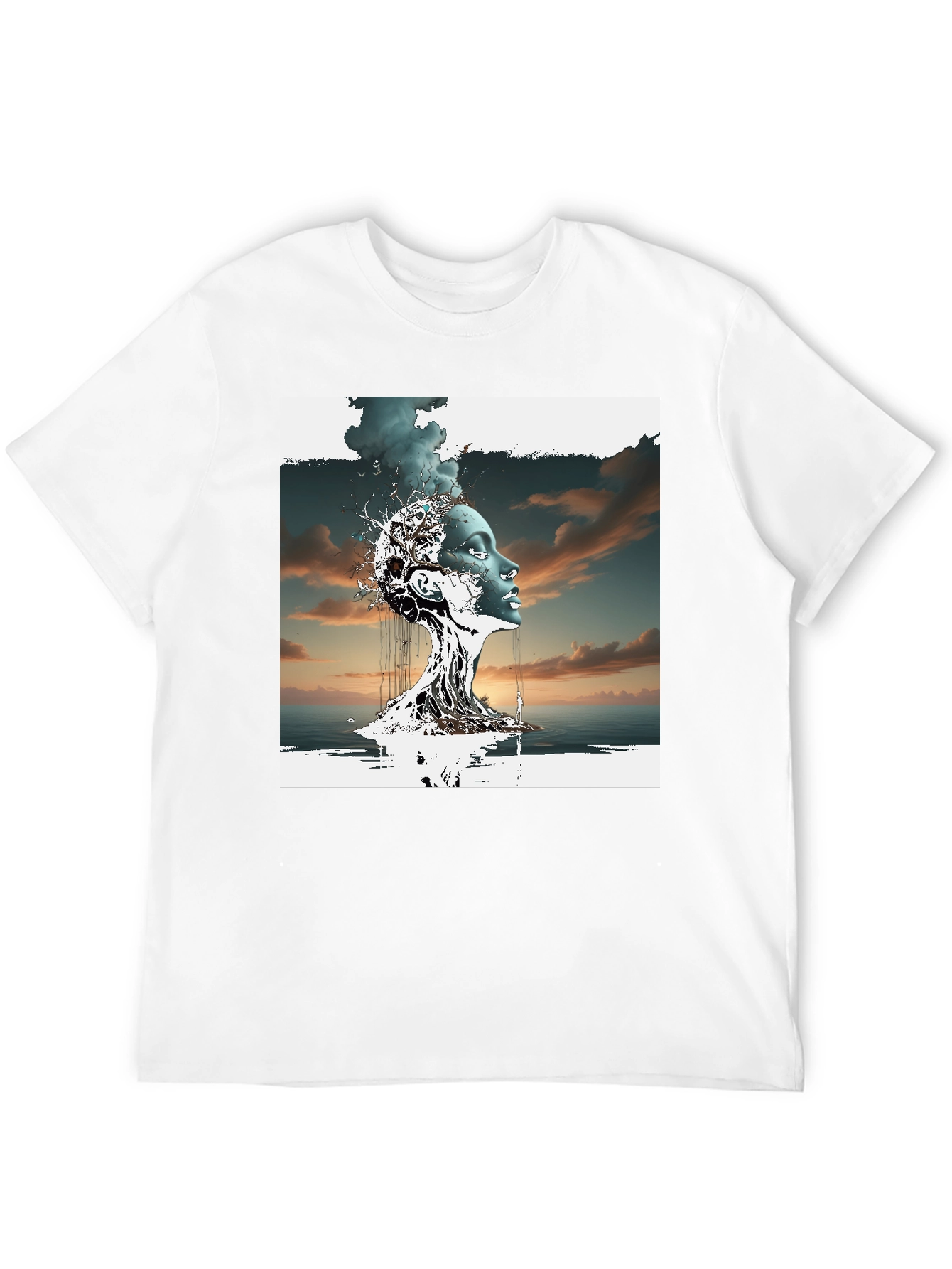 Black Abstract Woman Graphic T-Shirt view 12