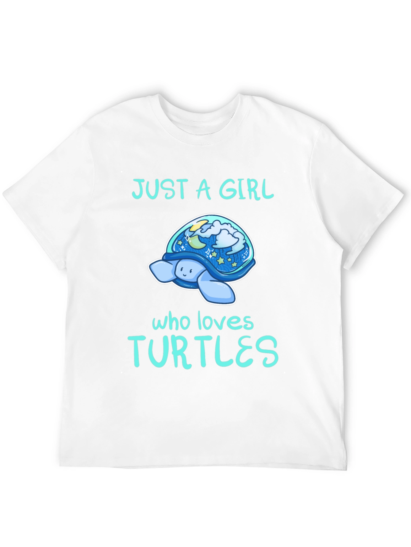 Black Just A Girl Who Loves Turtles T-Shirt view 12