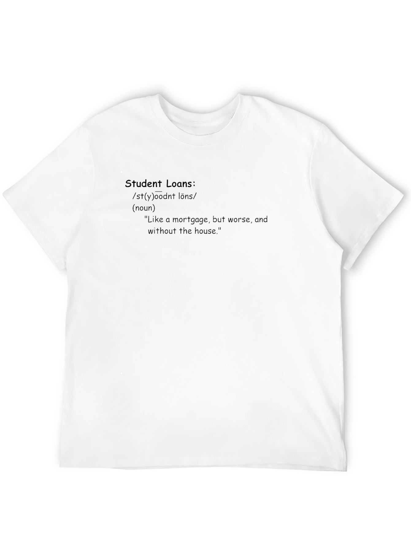 Black Student Loan Definition Graphic Tee - College Humor Shirt view 12