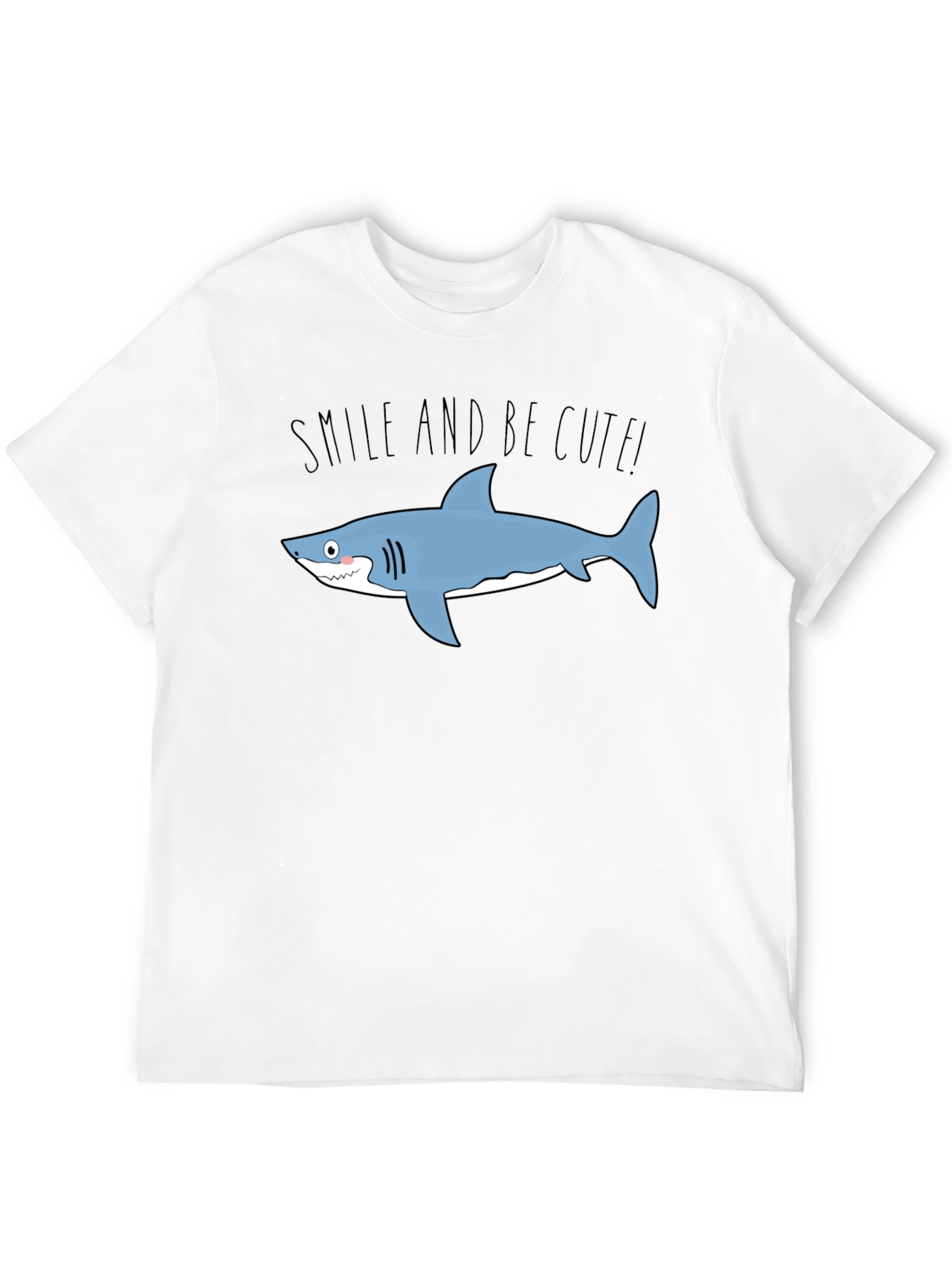 Black Smile and Be Cute Shark Graphic T-Shirt view 12