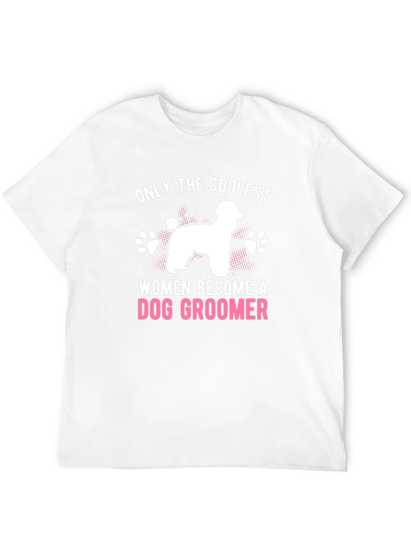 Black Coolest Women Dog Groomer Graphic Tee view 12