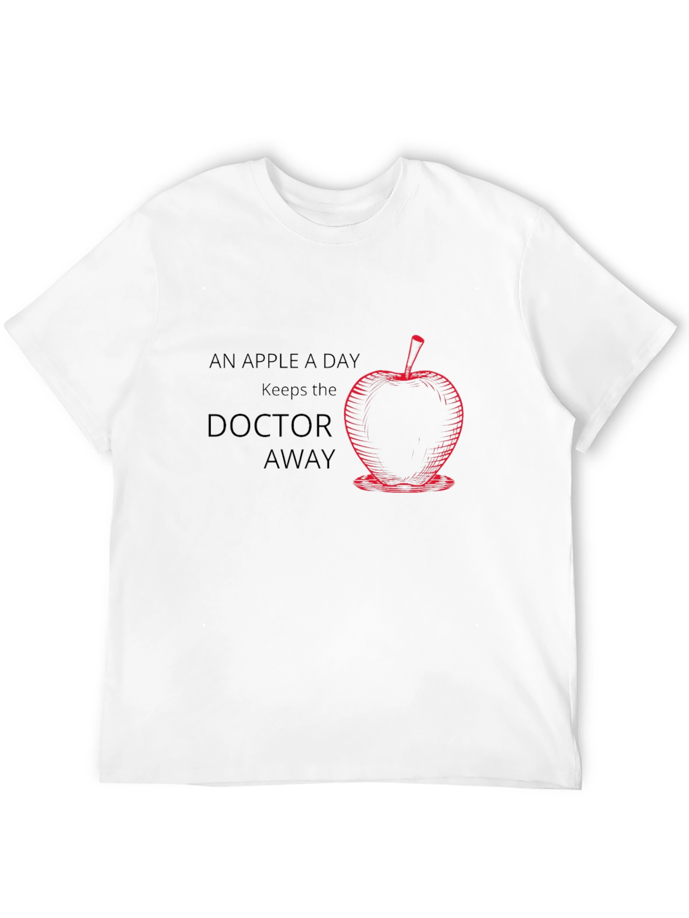 Black An Apple a Day Black T-Shirt view 12