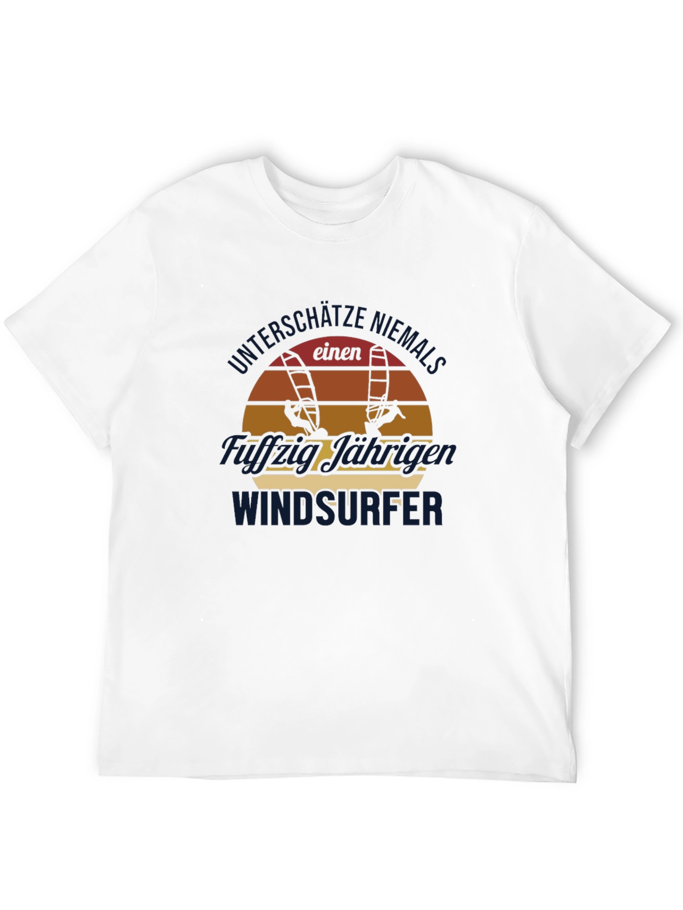 Black Retro Windsurfer T-Shirt - Unisex view 12