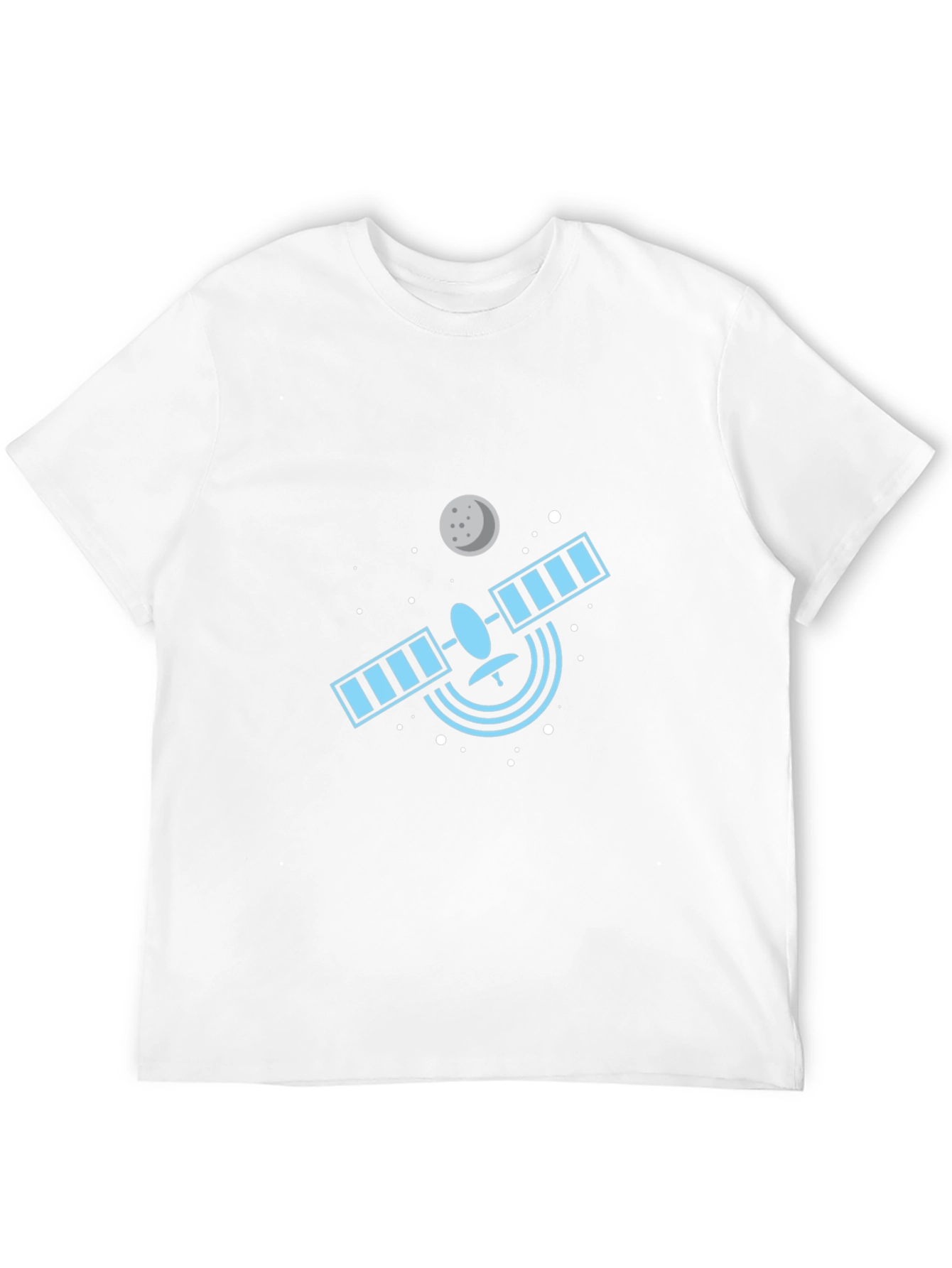 Black Space Satellite Graphic Tee - Black Cotton T-Shirt view 12