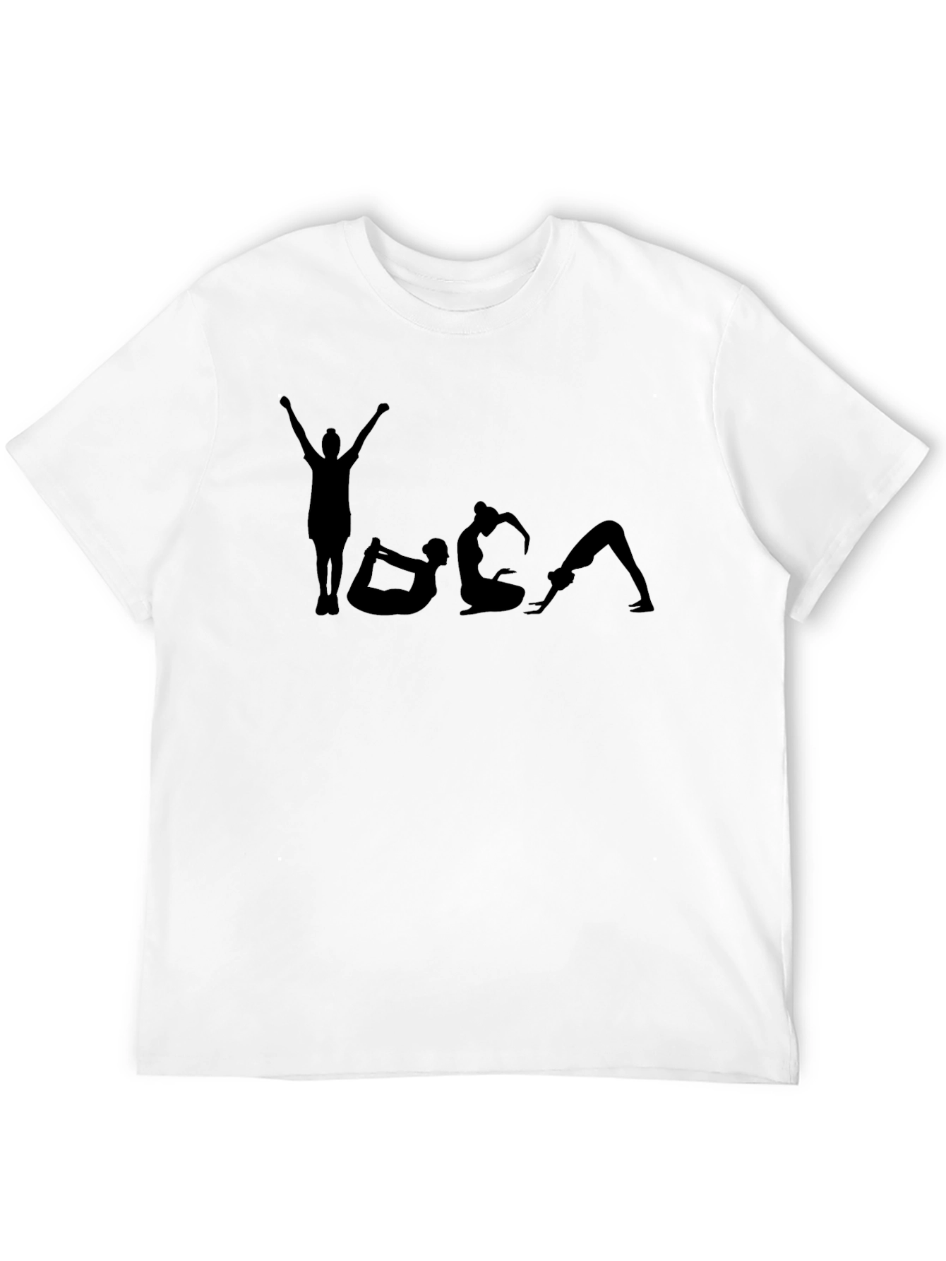 Black Yoga Poses Black Graphic Tee Shirt view 12
