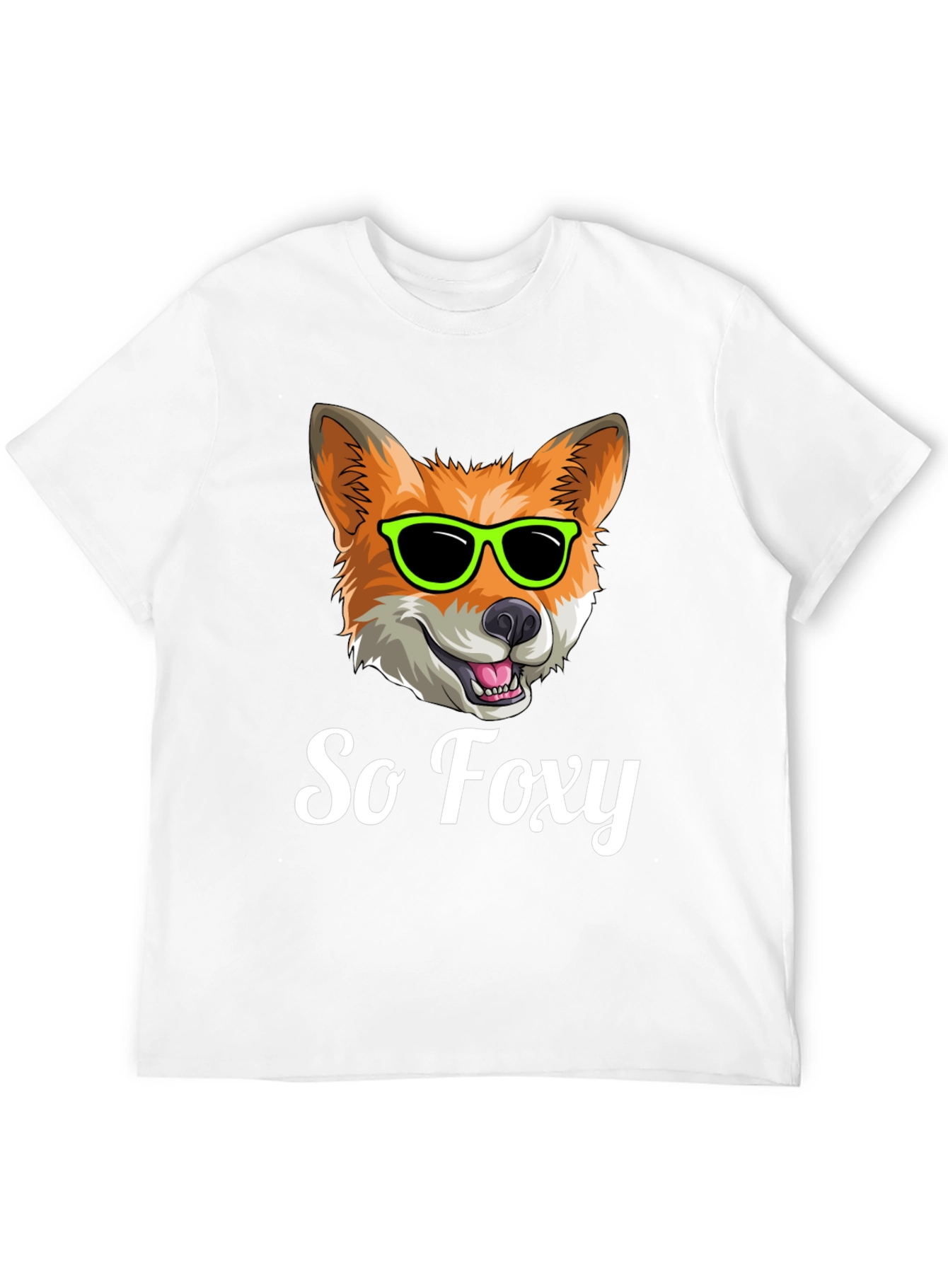 Black So Foxy T-Shirt - Cool Fox with Sunglasses view 12