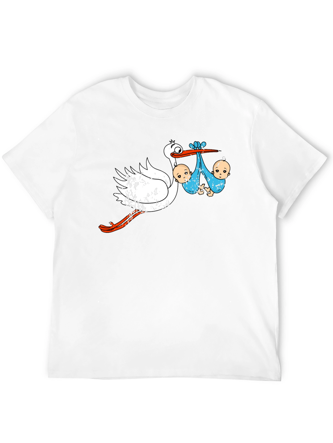 Black Stork Delivers Twins Graphic Tee - Unique Design view 12