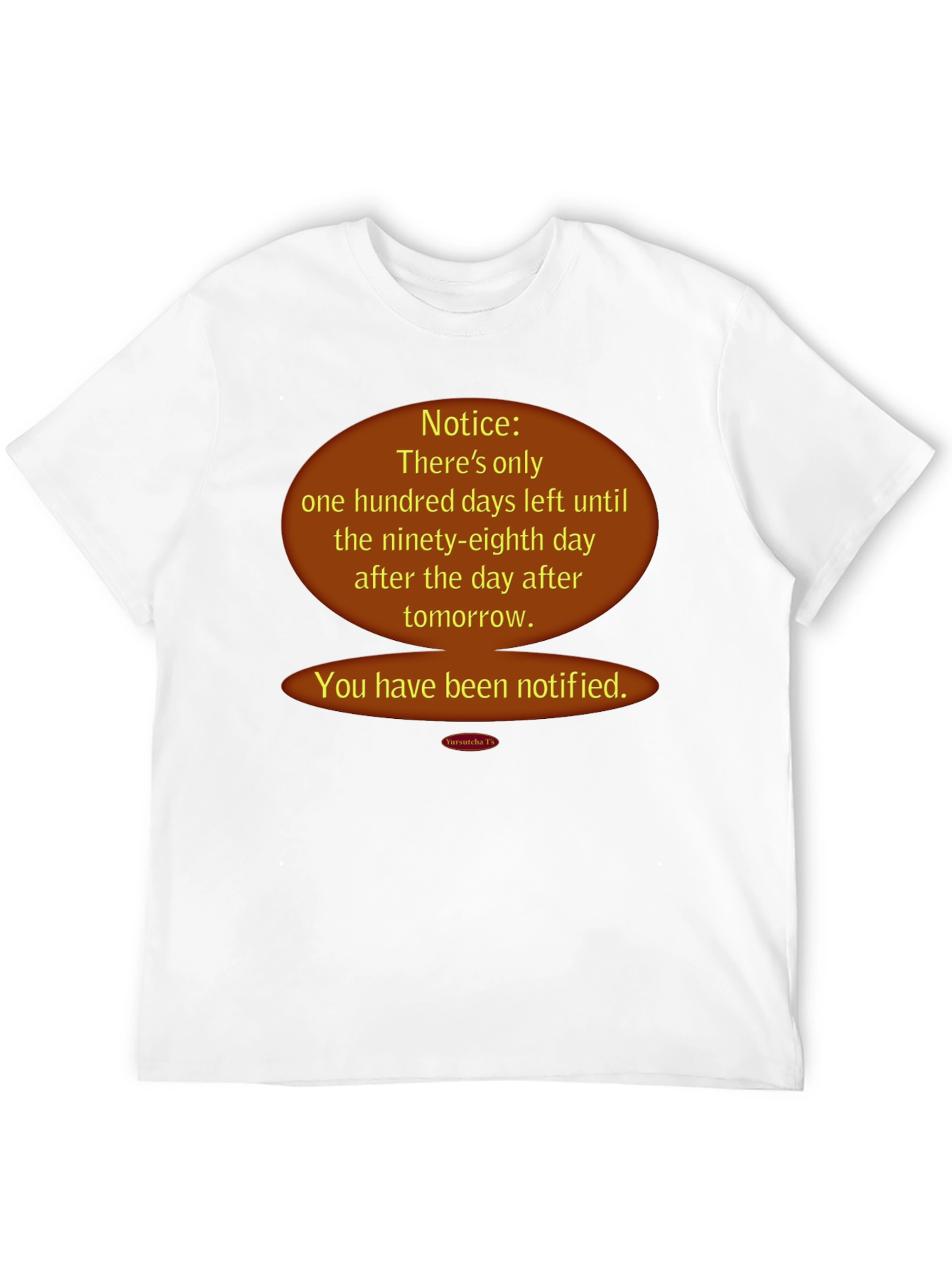 Black Notice Funny Countdown T-Shirt view 12