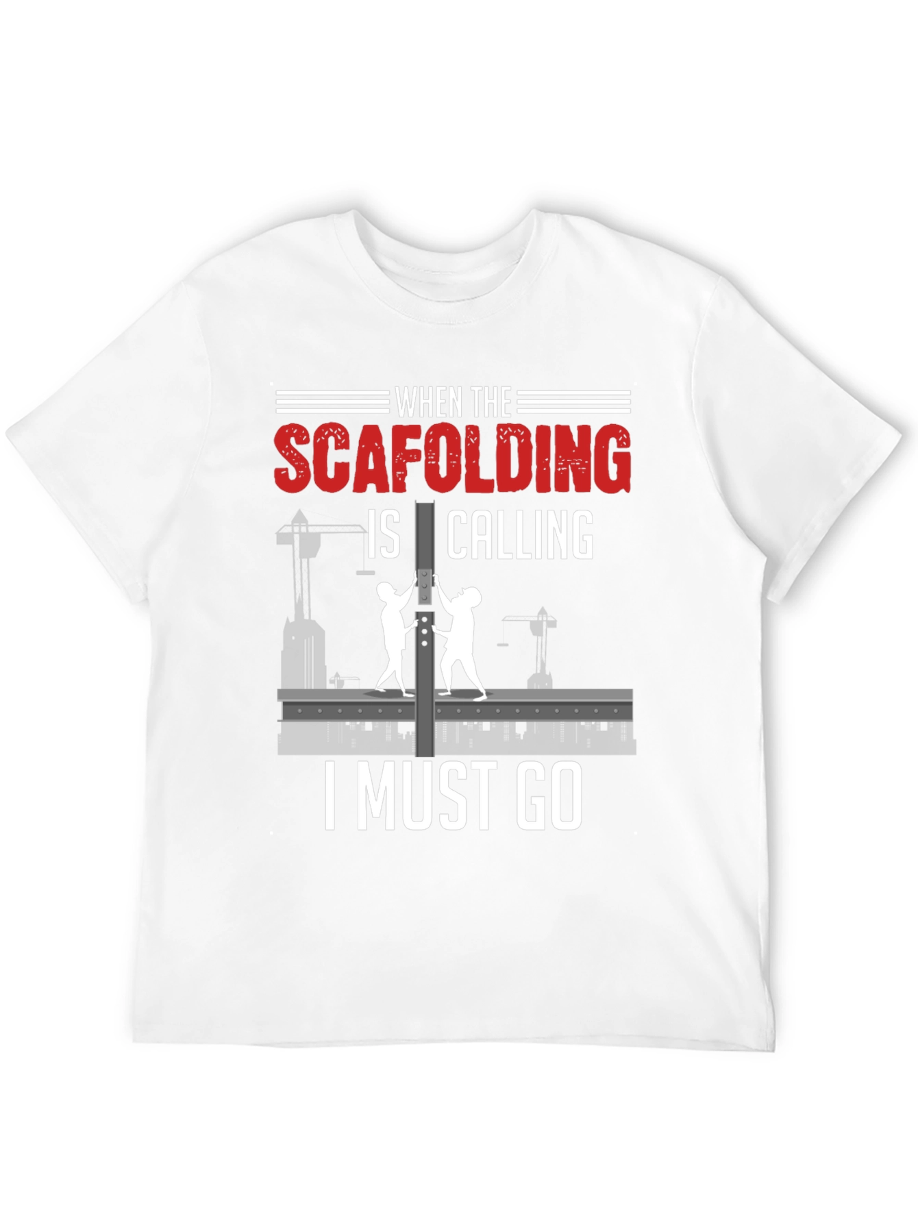 Black Scaffolding Calling T-Shirt - Construction Worker Gift view 12