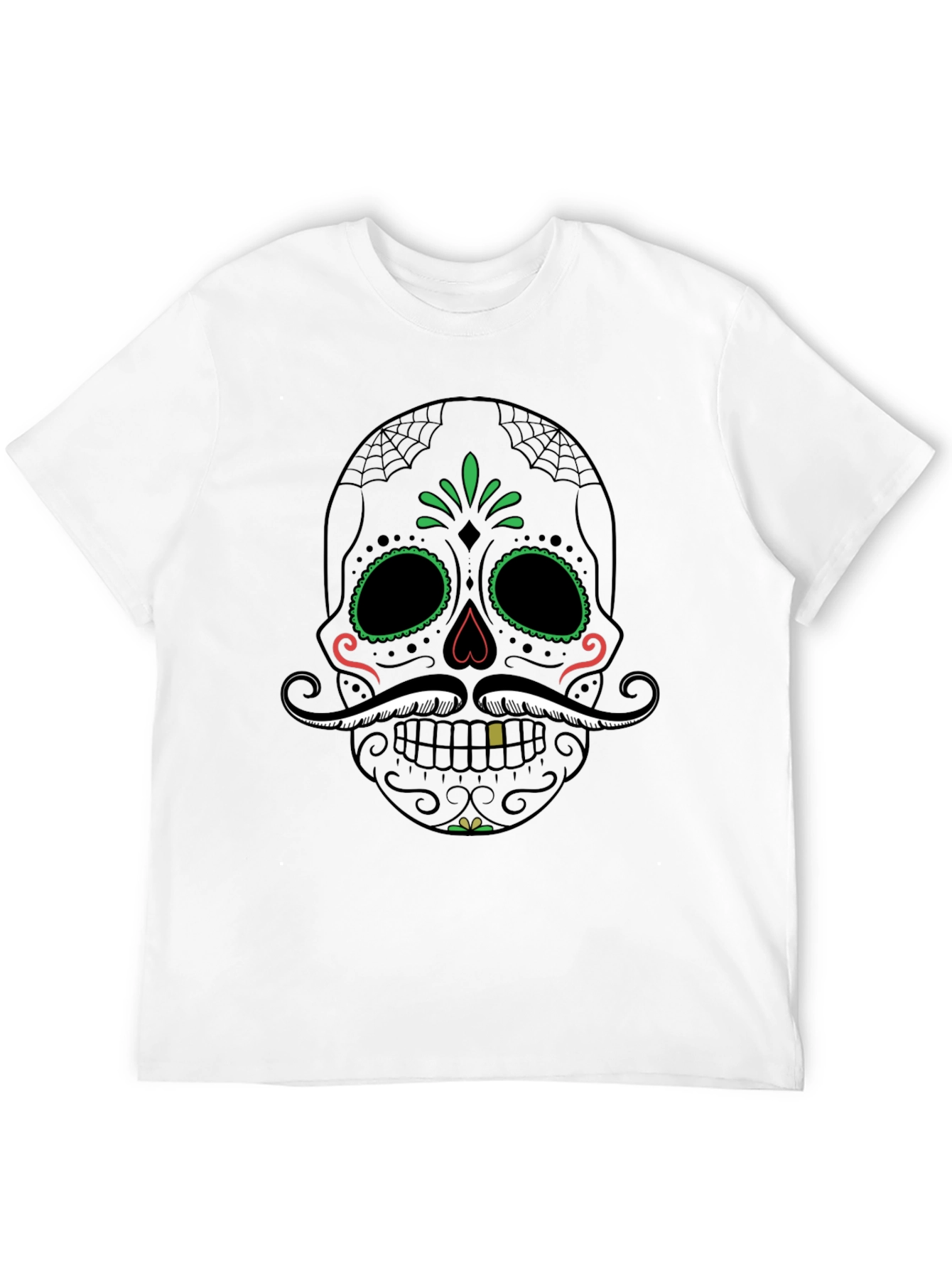 Black Sugar Skull Graphic Print T-Shirt view 12