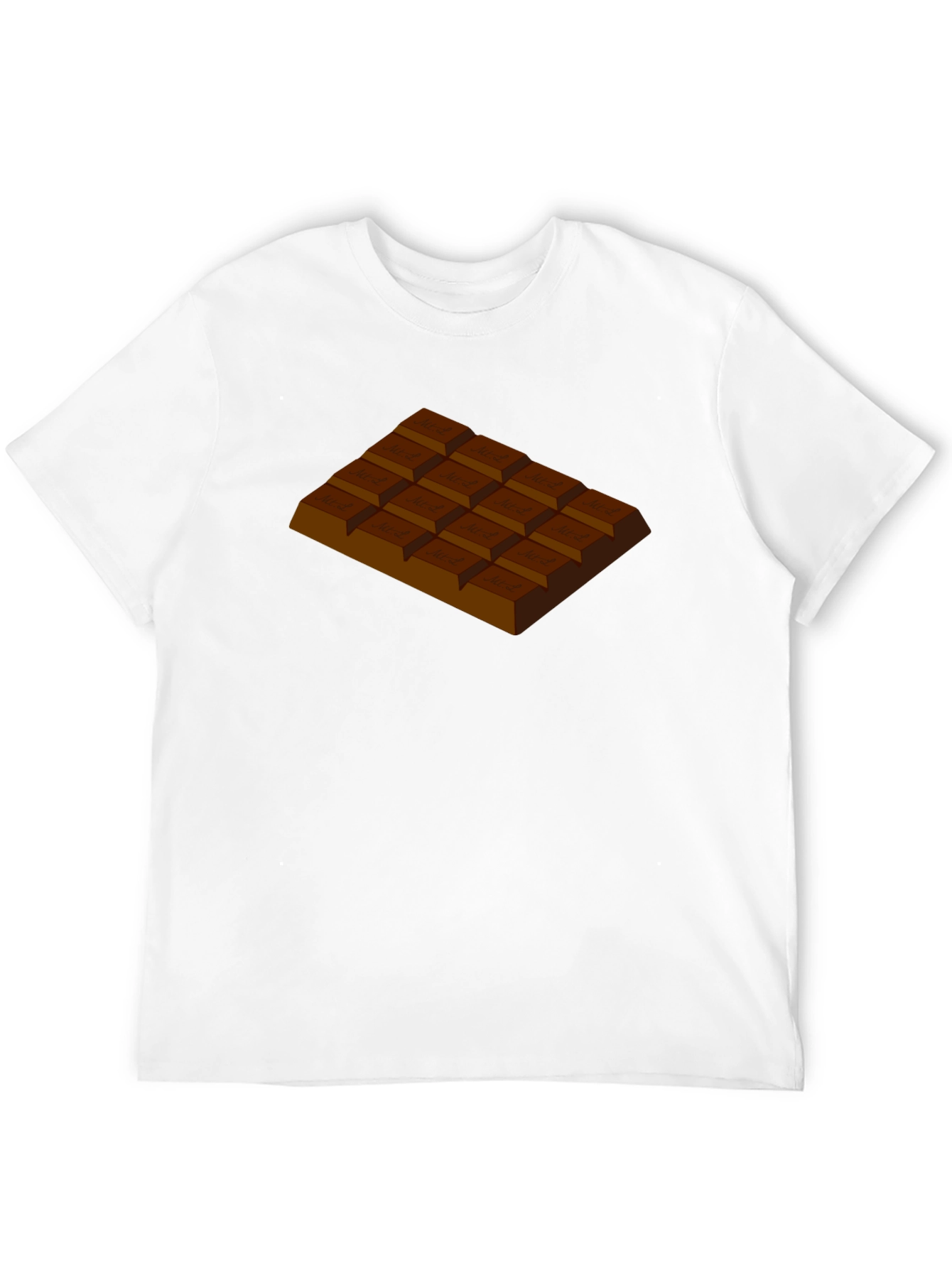 Black Chocolate Bar Graphic T-Shirt - Black Crew Neck Tee view 12