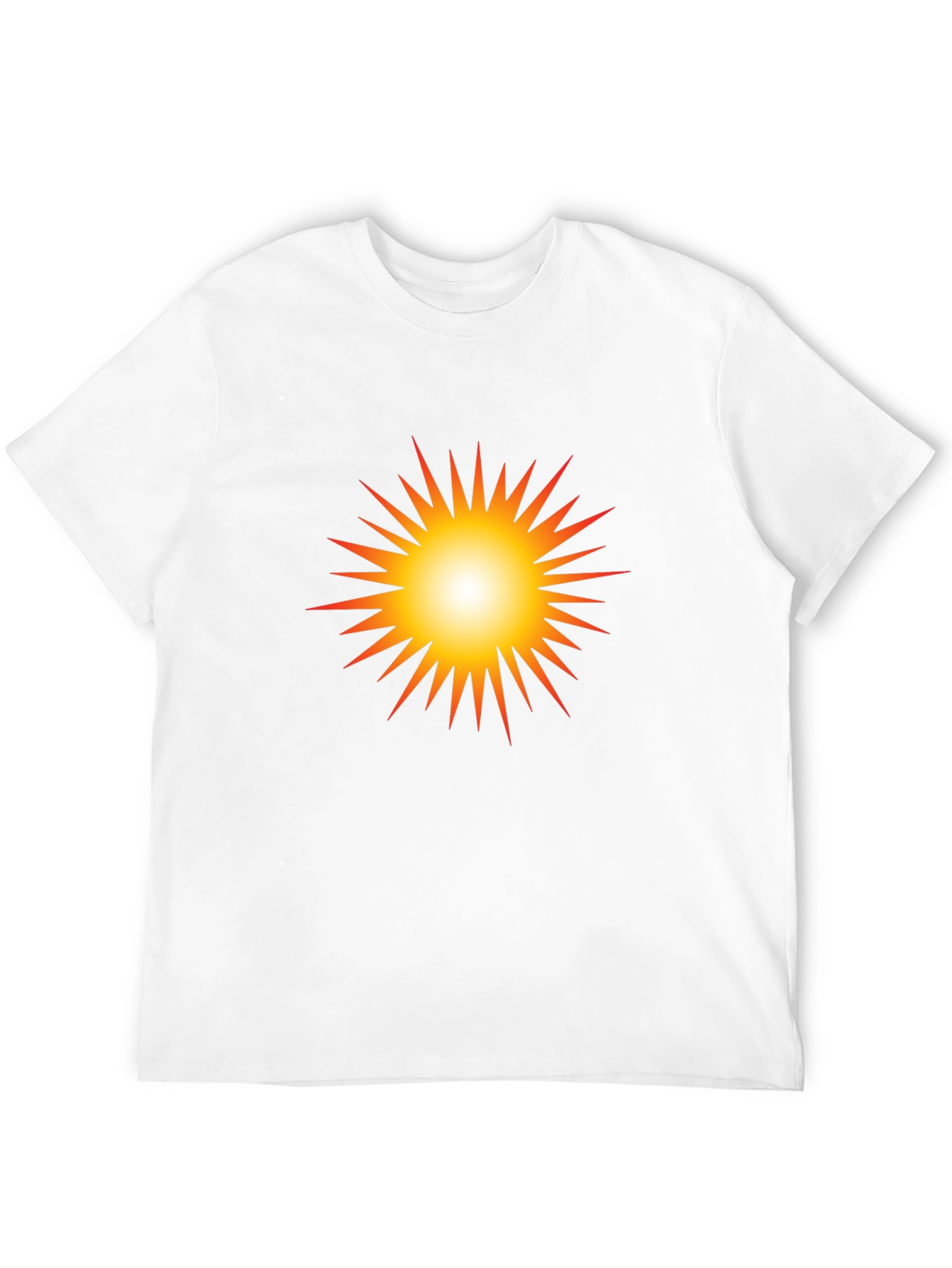 Black Radiant Sunburst Graphic Black T-Shirt view 12
