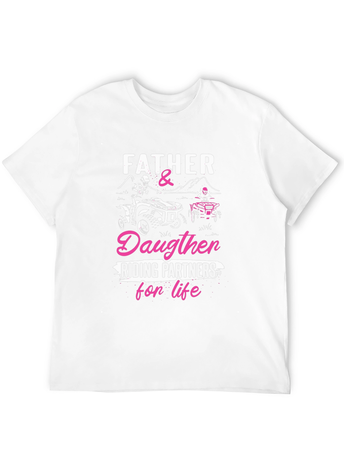 Black Father & Daughter Riding Partners T-Shirt view 12