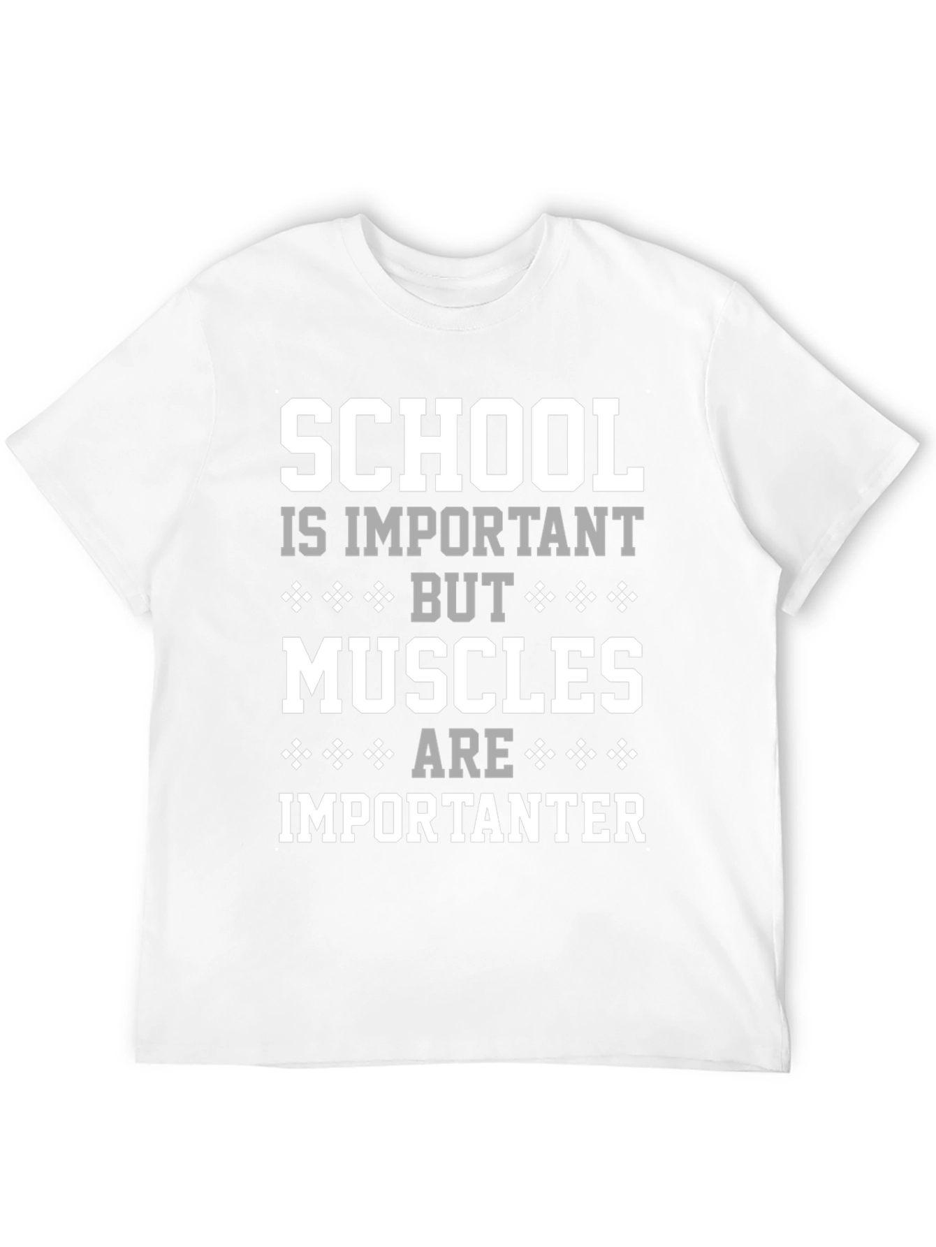 Black Funny School vs Muscles T-Shirt view 12