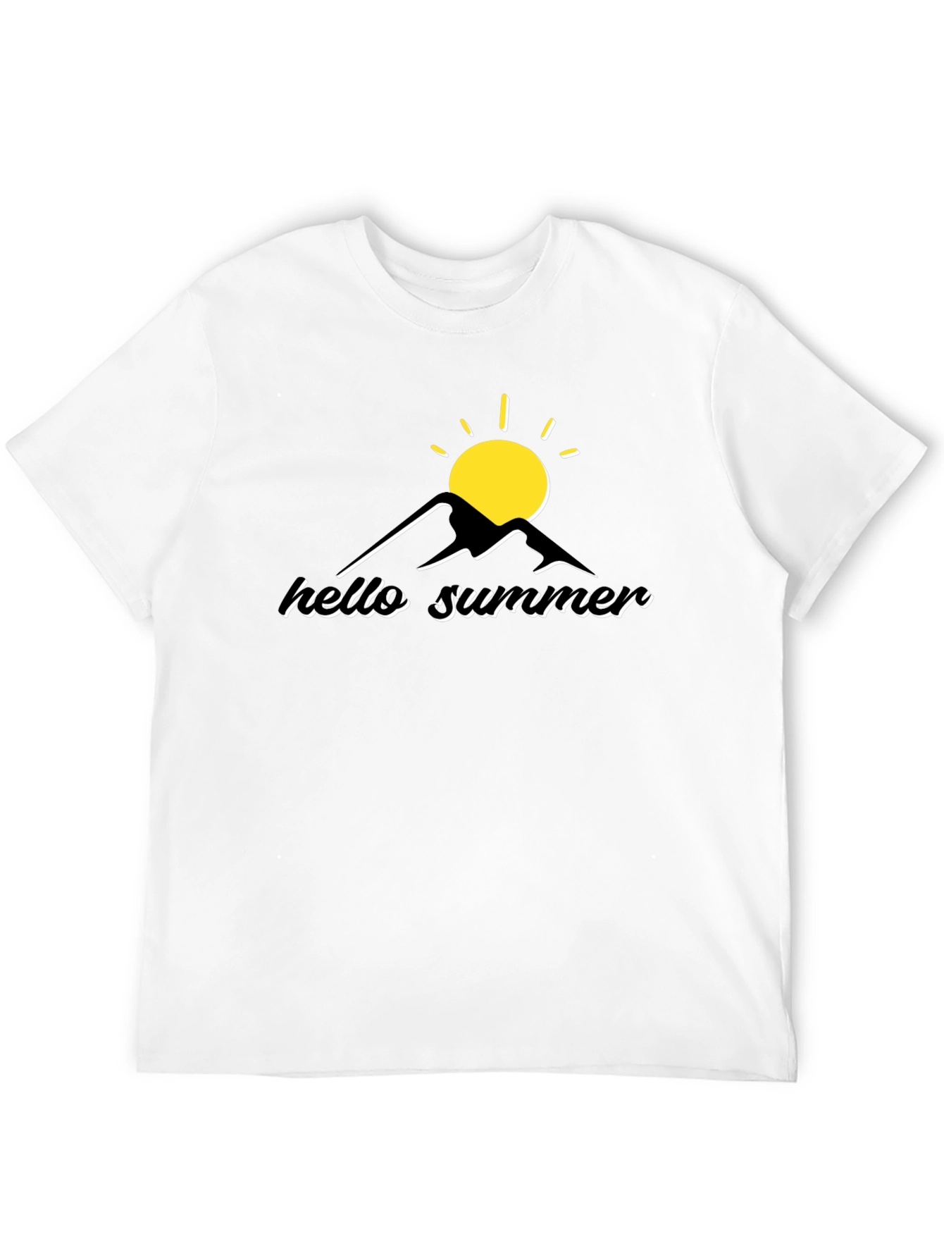 Black Hello Summer Graphic Tee - Black view 12
