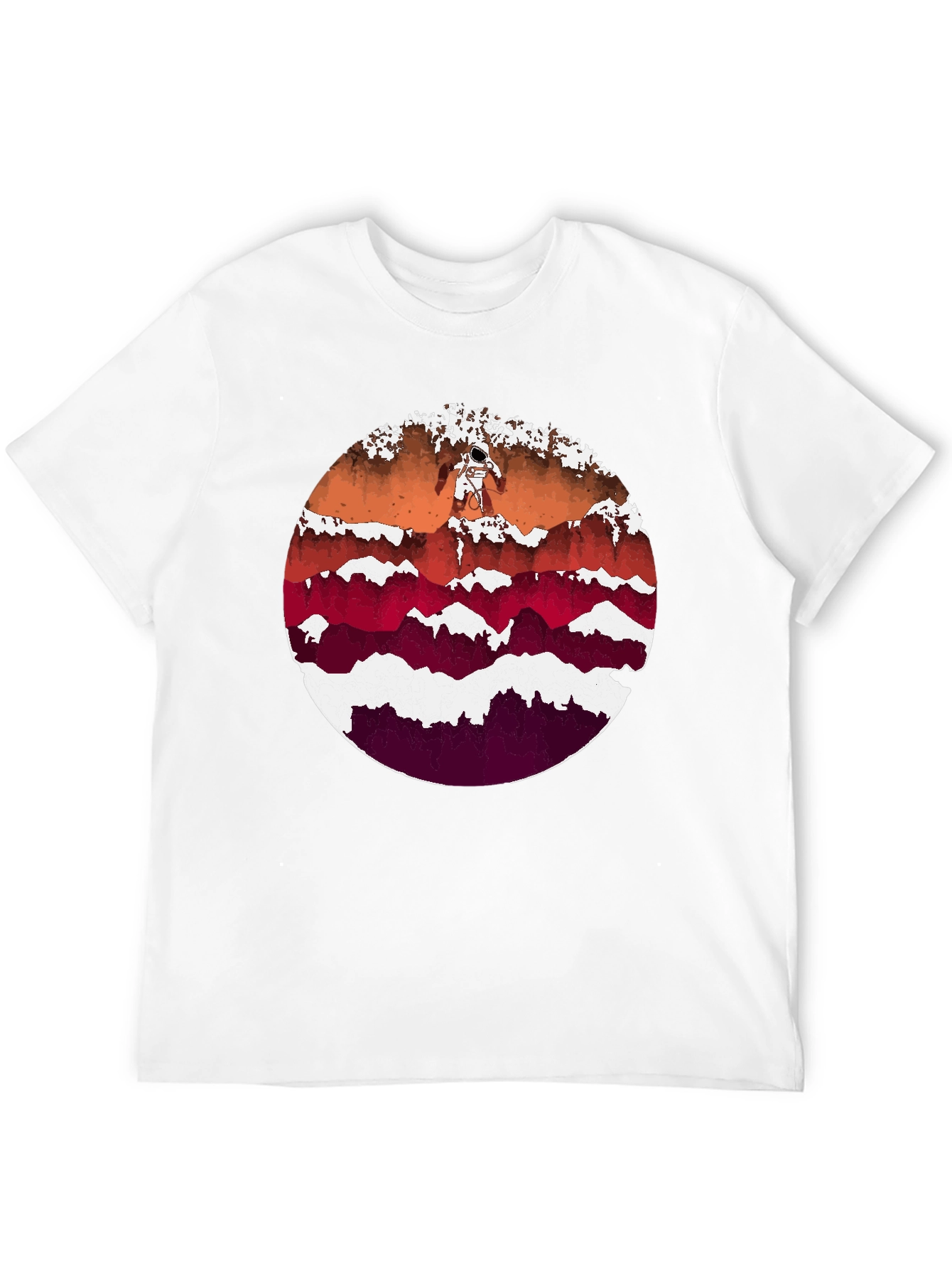 Astronaut Mountainscape Graphic Tee - Black - 12