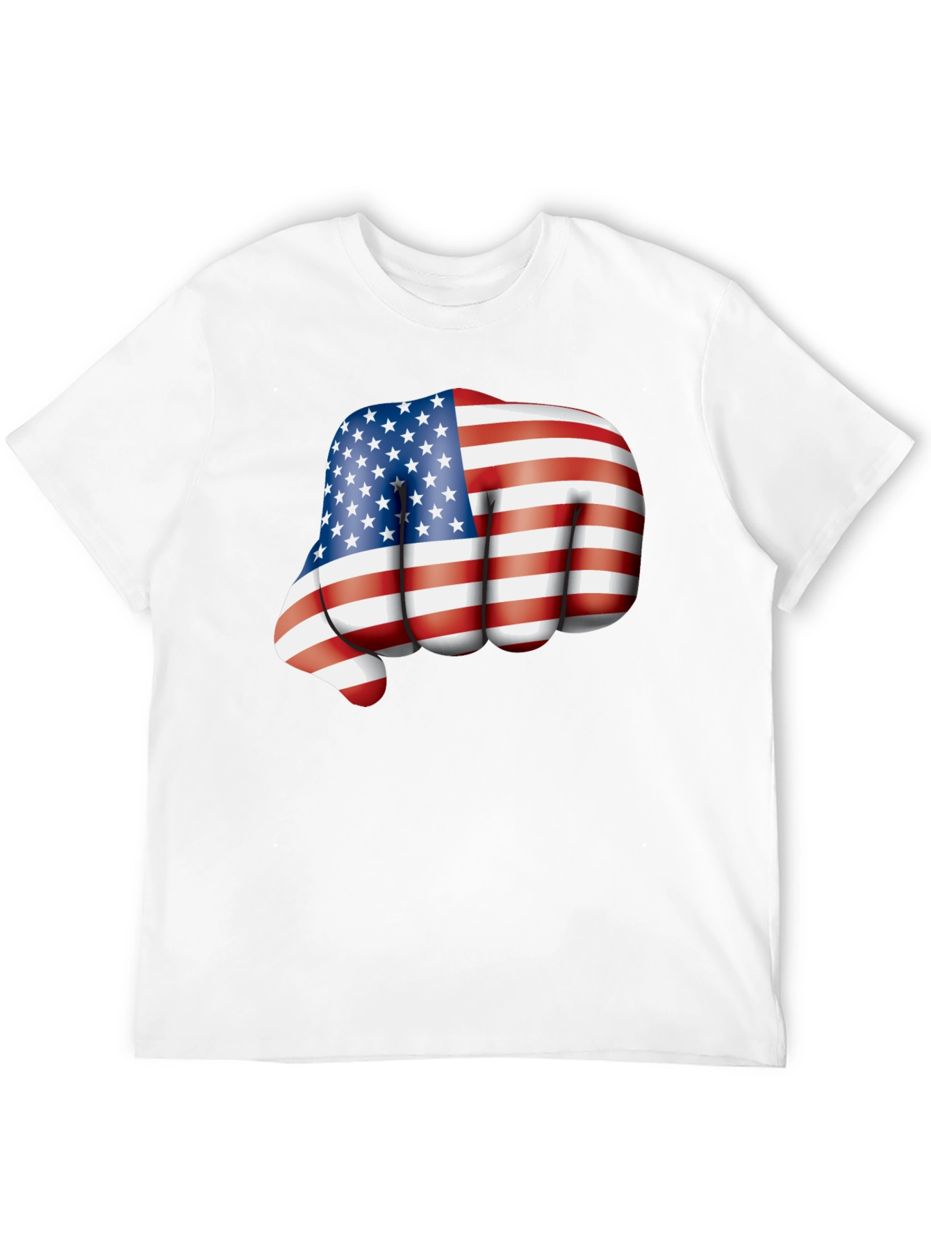 Black Patriotic Fist Bump Graphic T-Shirt view 12