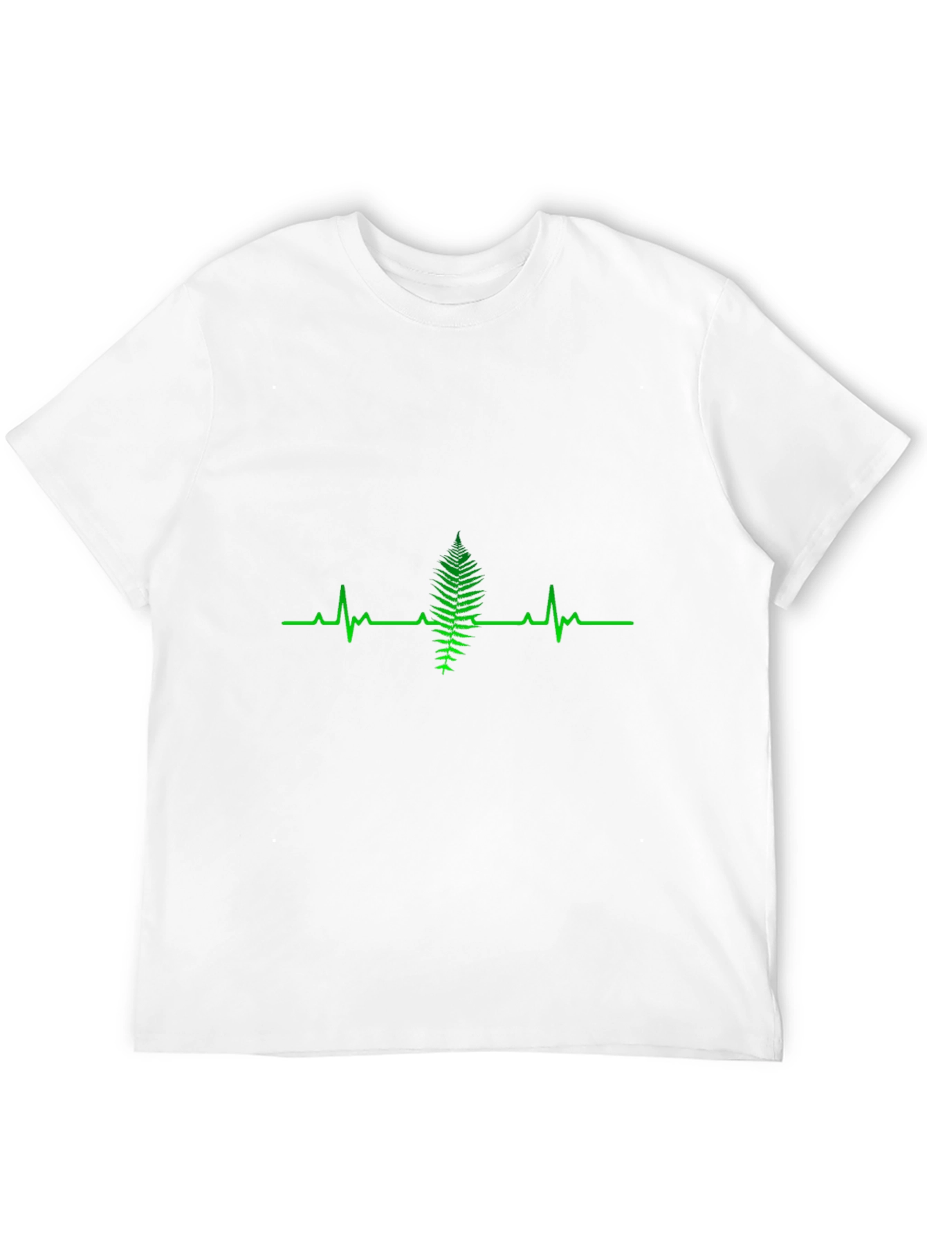 Black Fern Heartbeat Graphic Tee - Black Cotton T-Shirt view 12