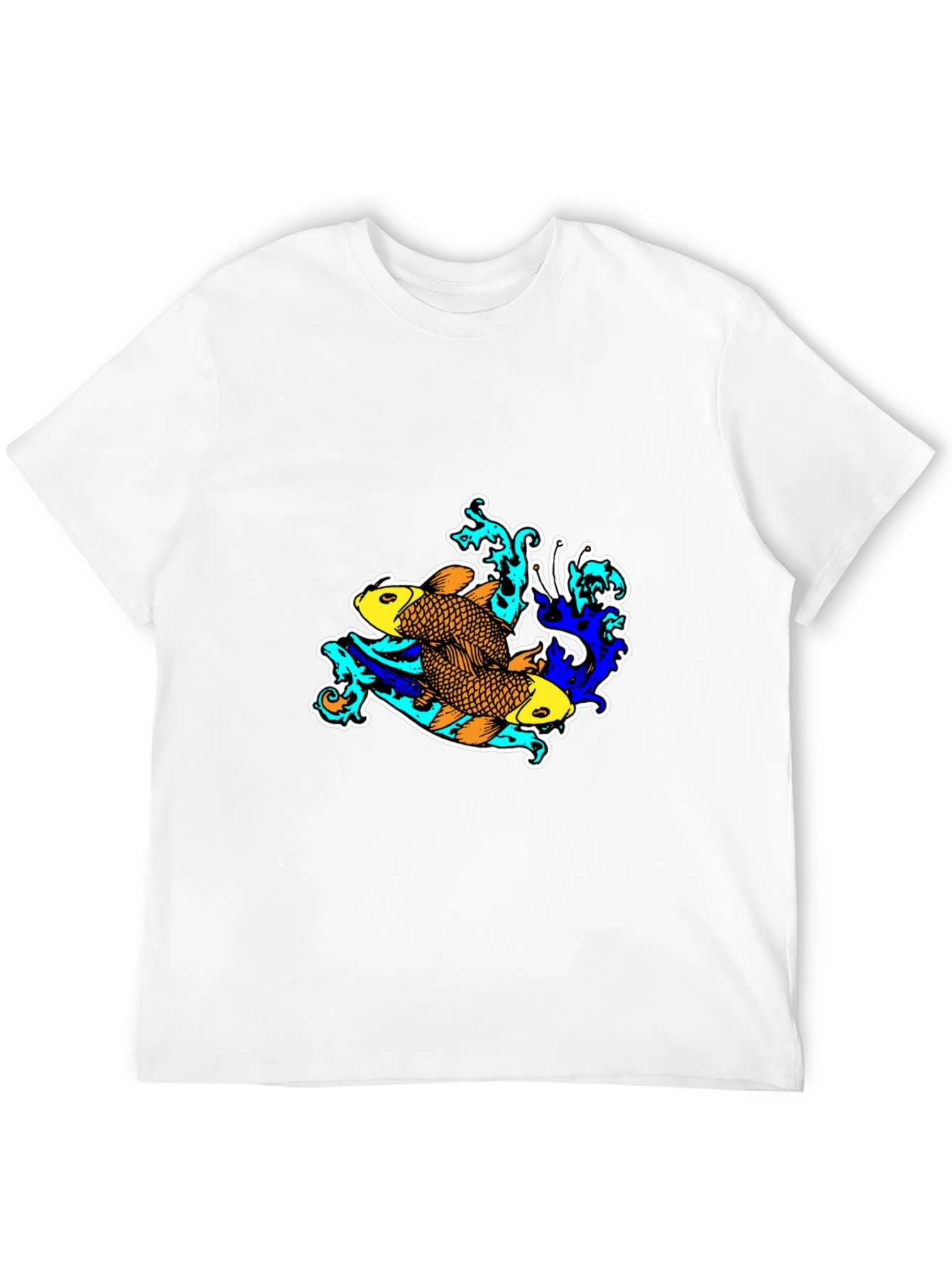 Black Koi Fish Graphic Black T-Shirt view 12