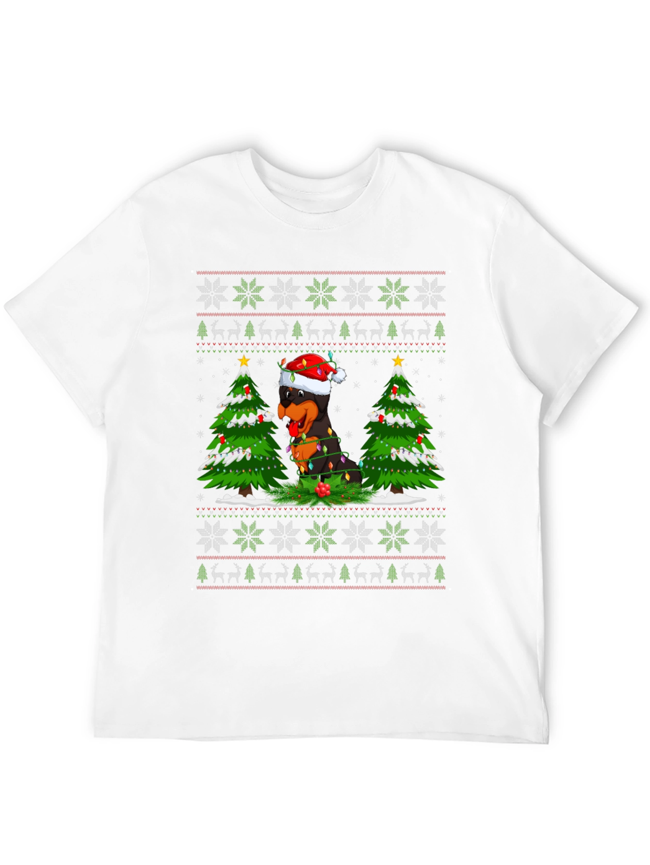 Rottweiler Christmas Sweater T-Shirt - 12
