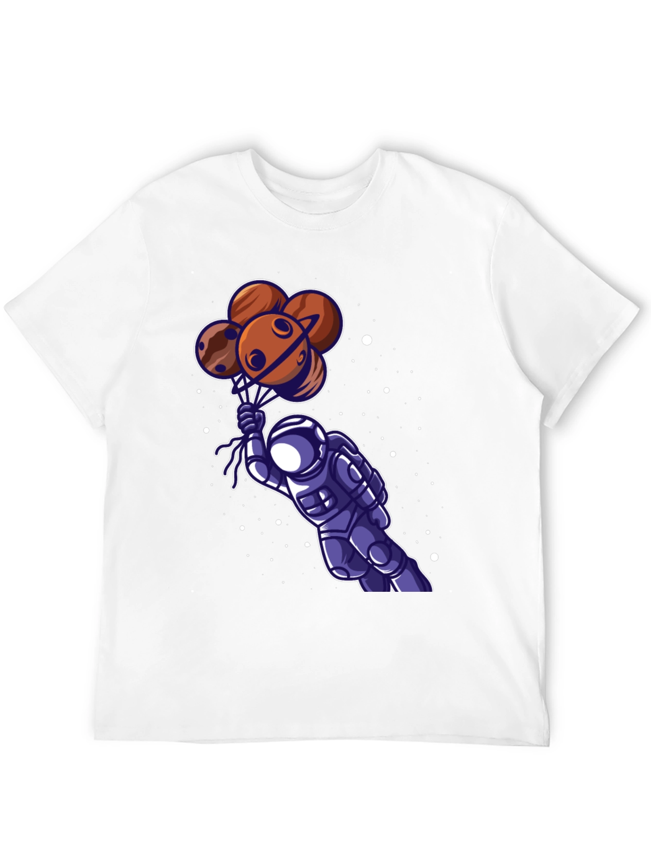Black Astronaut Planet Balloon Graphic Tee view 12