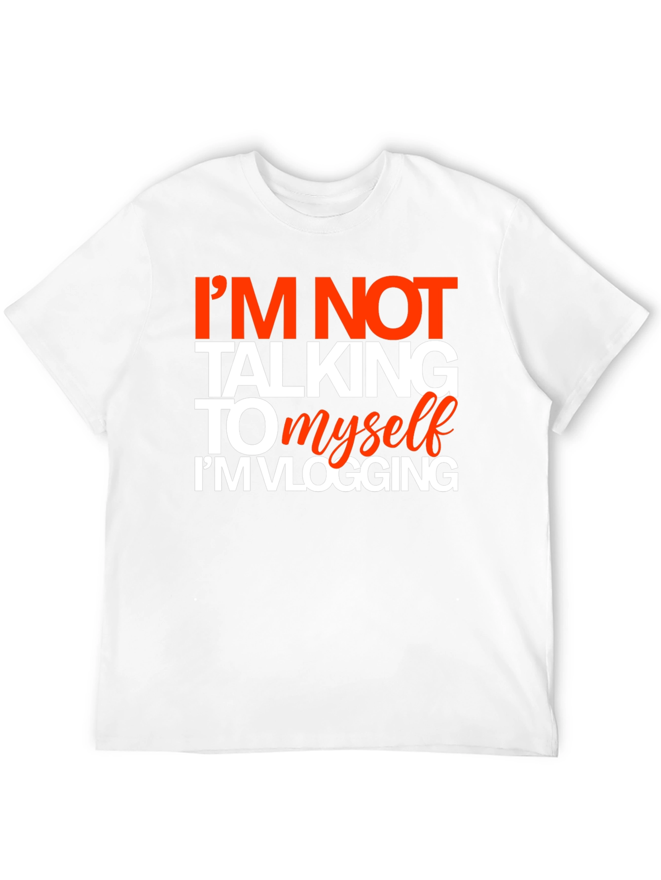 Black Funny Vlogging T-Shirt - I'm Not Talking To Myself view 12