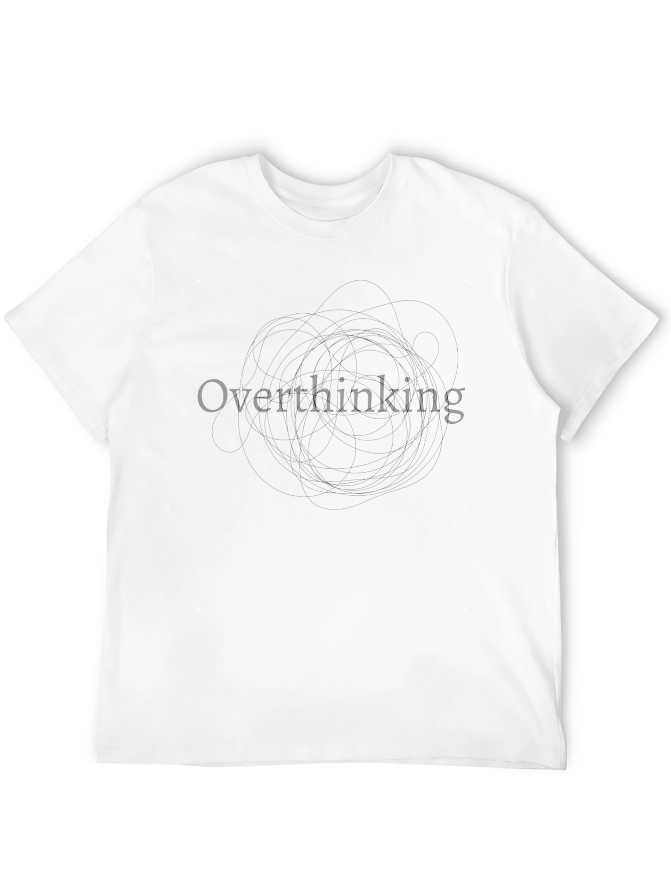 Black Overthinking Graphic Tee - Men's Black T-Shirt view 12