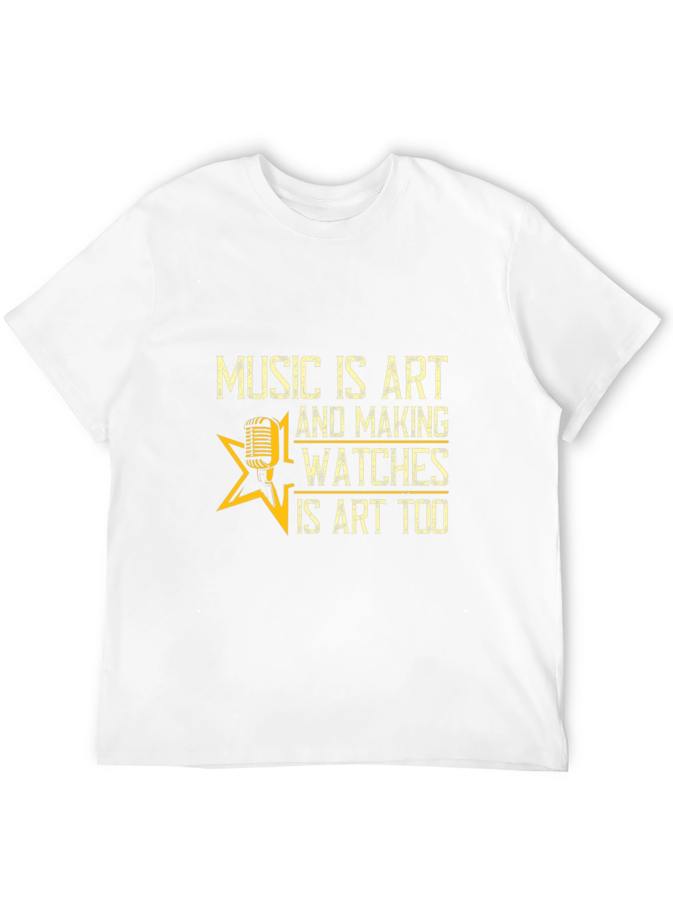 Black Music and Watches Art T-Shirt view 12