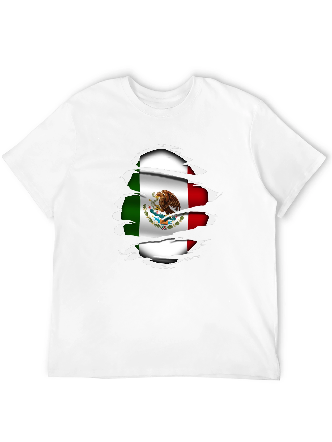 Mexico Flag Ripped Shirt - Stylish Patriotic Tee - 12