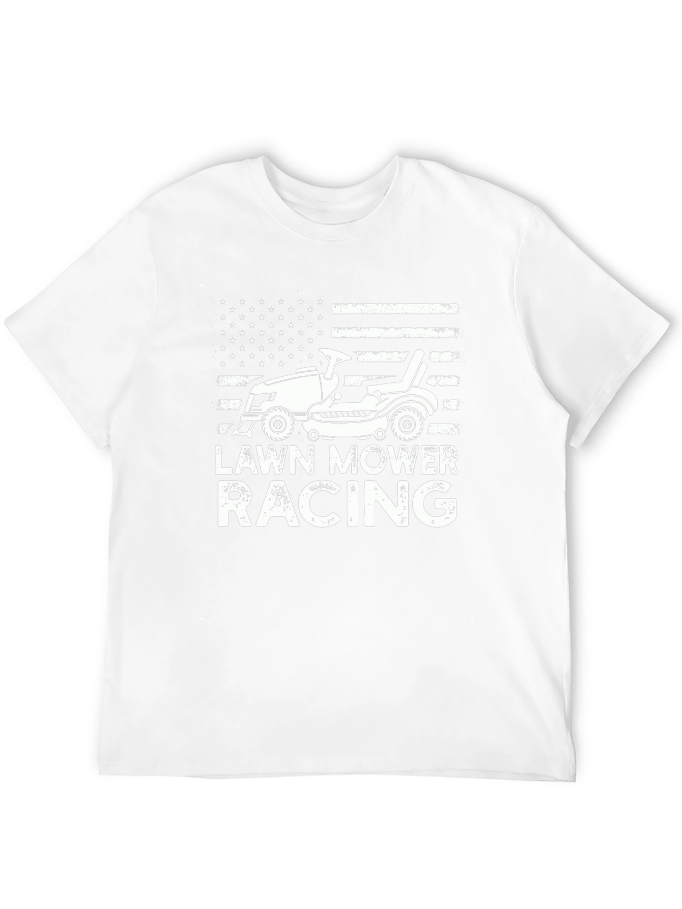 Black Lawn Mower Racing T-Shirt view 12
