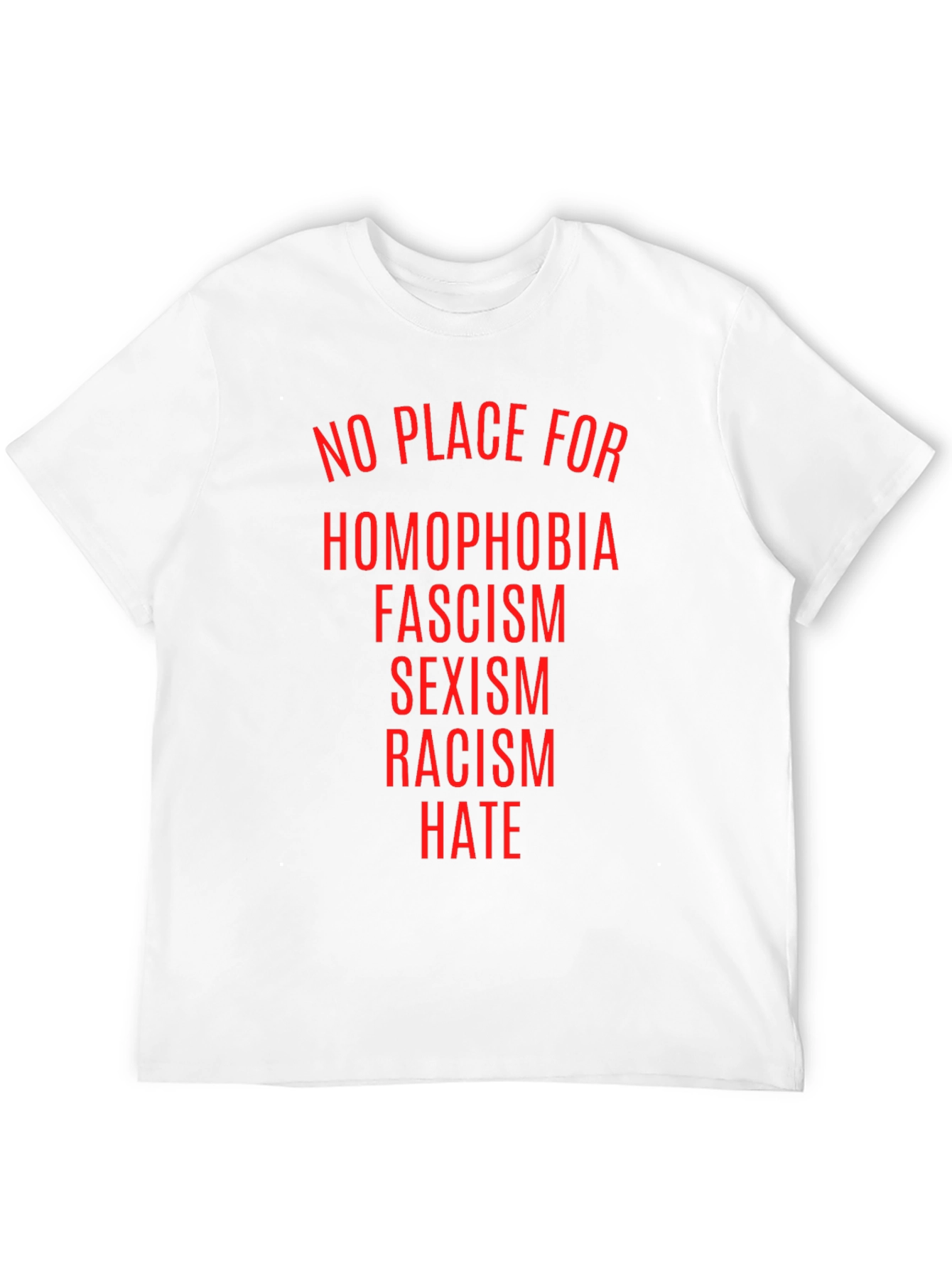Black No Place For Hate T-Shirt view 12