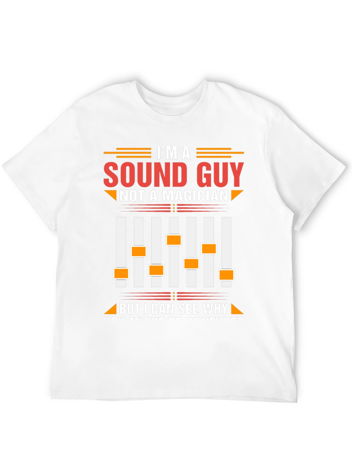 Black Sound Guy T-Shirt - Not a Magician Audio Engineer Tee view 12