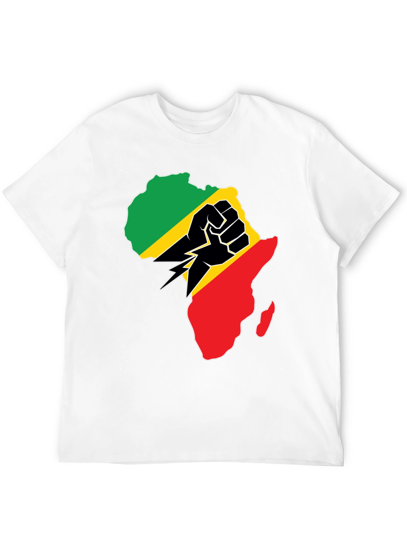 Black African Continent Graphic Black T-Shirt view 12