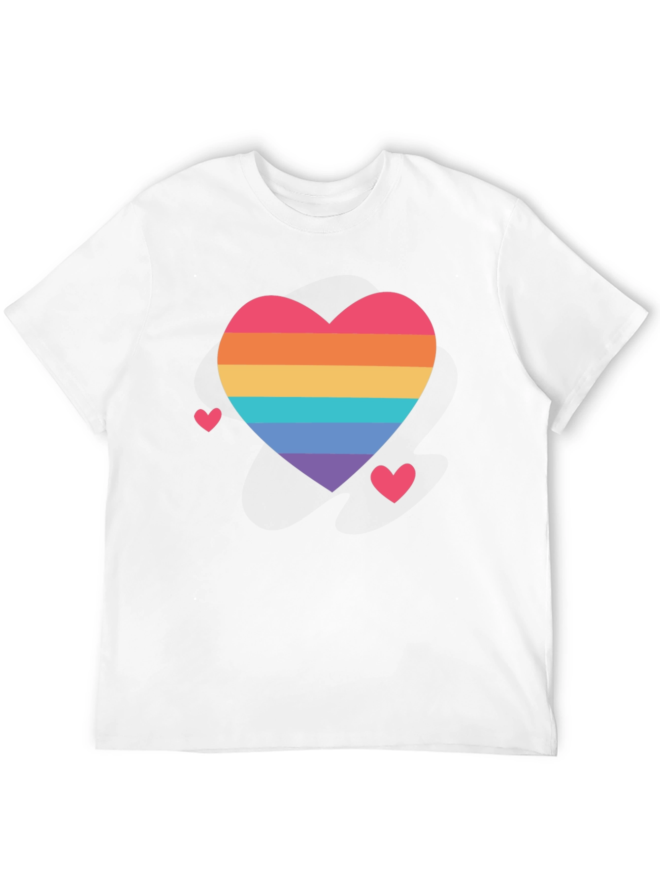 Black Rainbow Heart Pride T-Shirt - Soft Cotton Comfort view 12